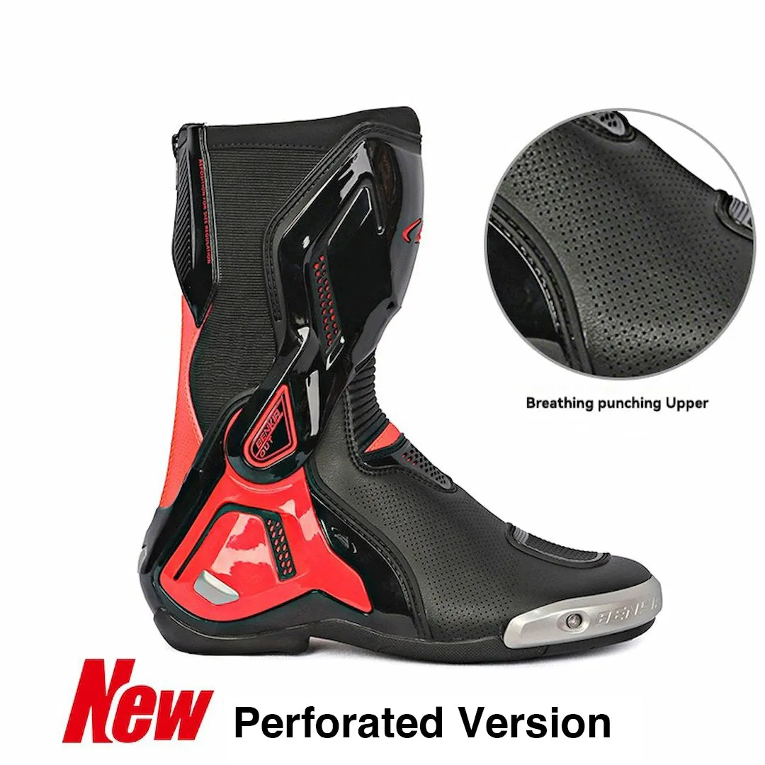 Allgoal Motorcycle Riding Boots Black/Red