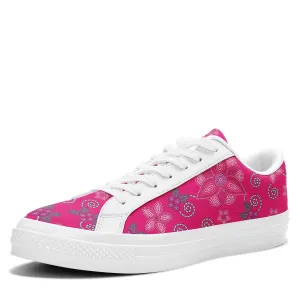 Berry Picking Pink Aapisi Low Top Canvas Shoes White Sole