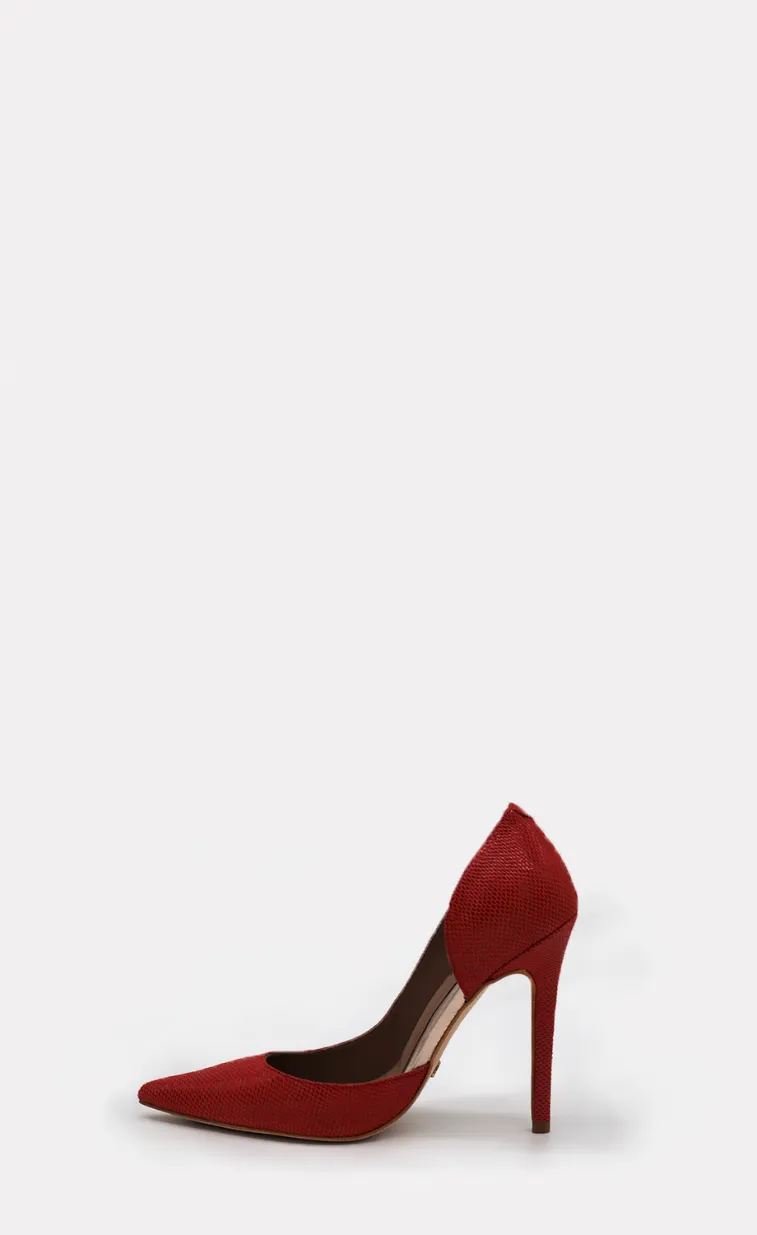 BLONDISH RED SNAKE STILETTO