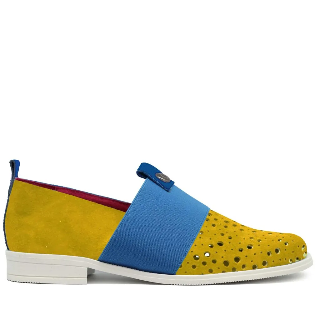 Bourbon - Yellow/blue slip on