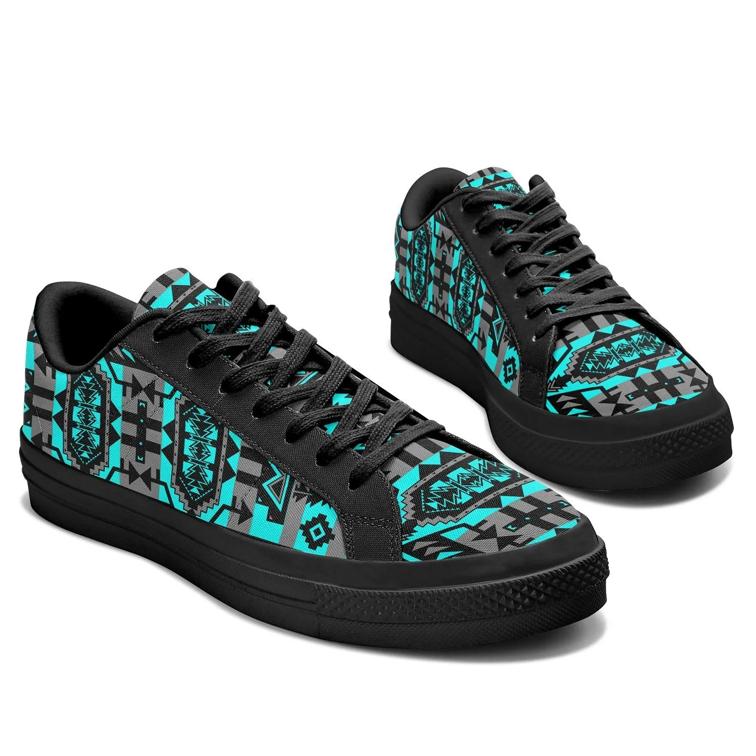 Chiefs Mountain Sky Aapisi Low Top Canvas Shoes Black Sole