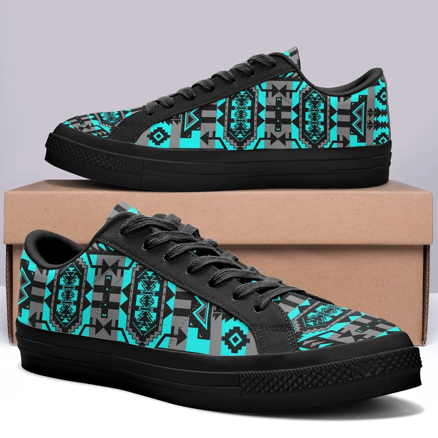 Chiefs Mountain Sky Aapisi Low Top Canvas Shoes Black Sole