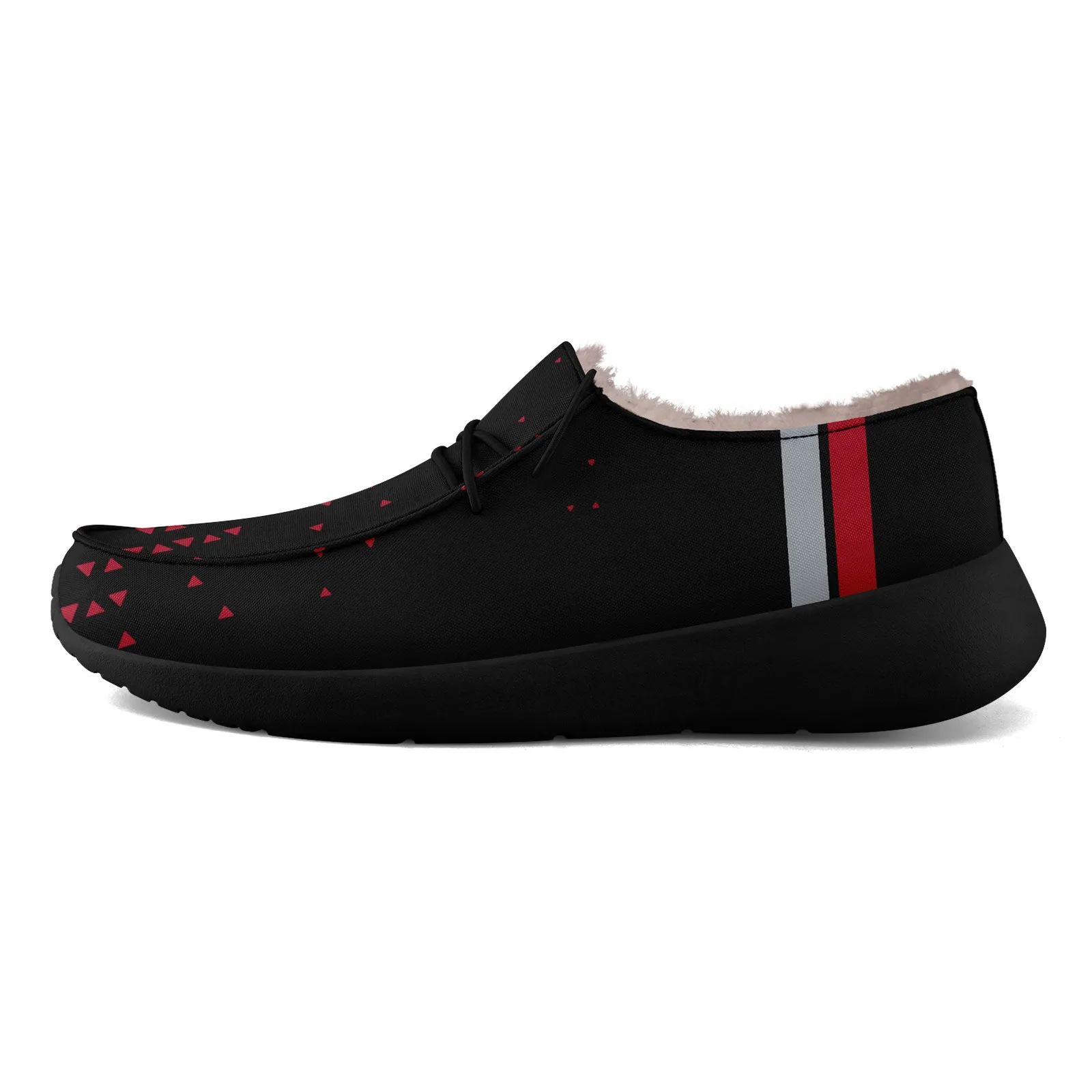 Custom Black Red Atlanta Shoes Personalized Sneaker FN042-D020279-3