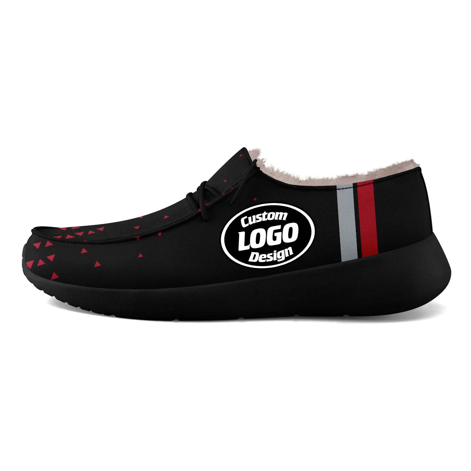 Custom Black Red Atlanta Shoes Personalized Sneaker FN042-D020279-3