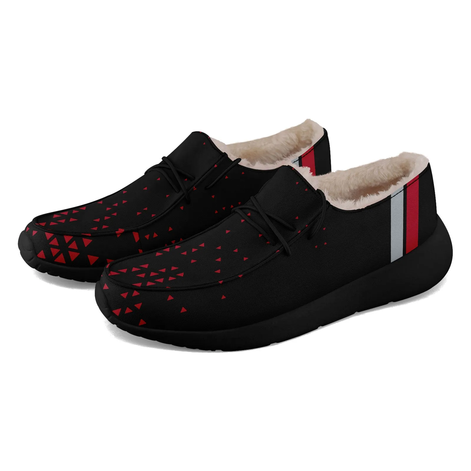 Custom Black Red Atlanta Shoes Personalized Sneaker FN042-D020279-3