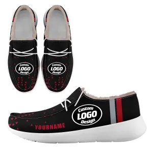 Custom Black Red Atlanta Shoes Personalized Sneaker FN042-D020279-3