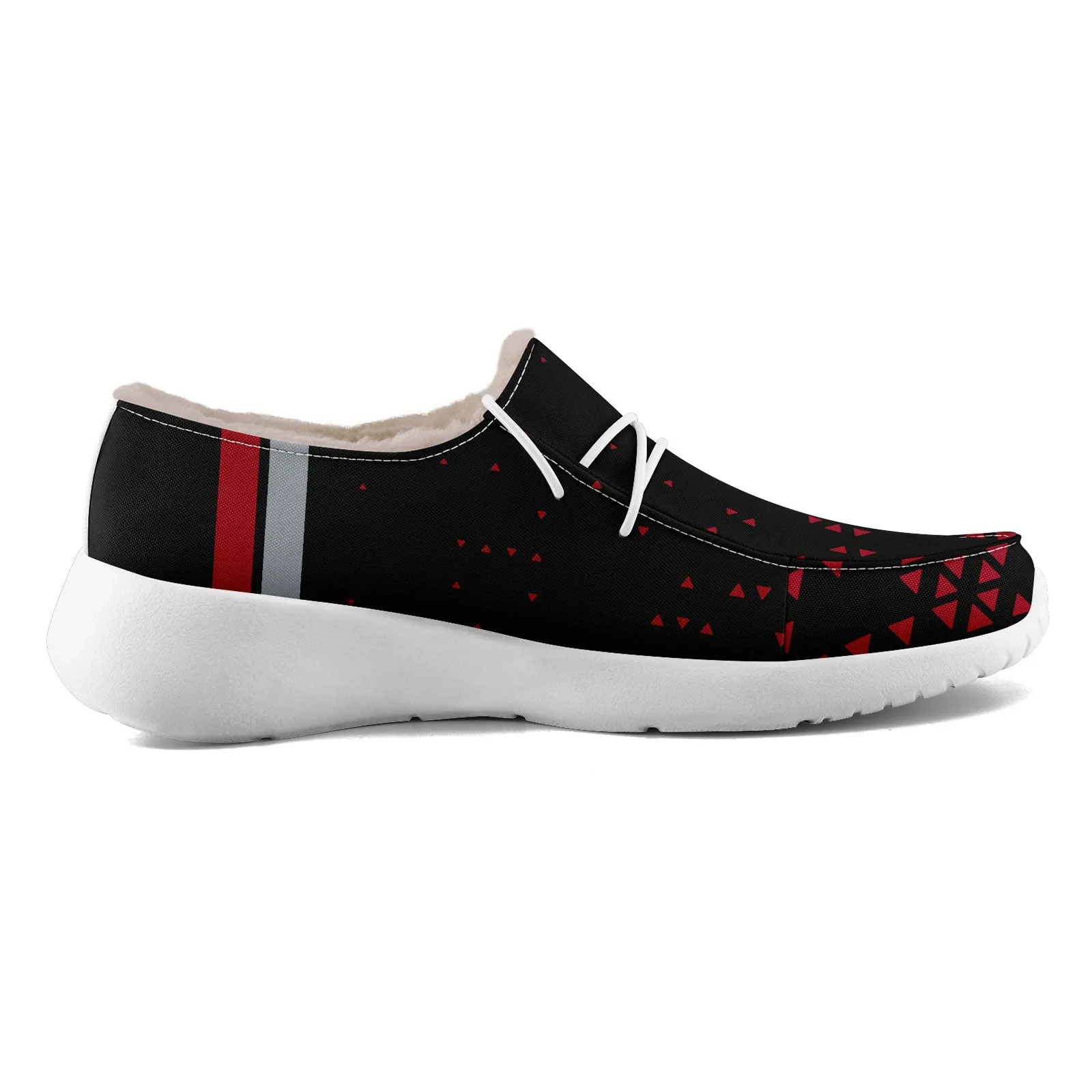 Custom Black Red Atlanta Shoes Personalized Sneaker FN042-D020279-3