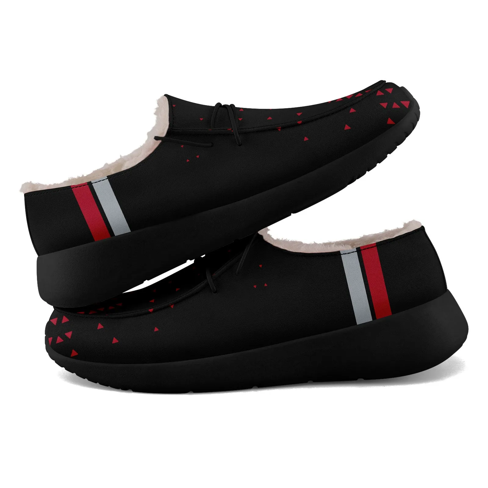 Custom Black Red Atlanta Shoes Personalized Sneaker FN042-D020279-3