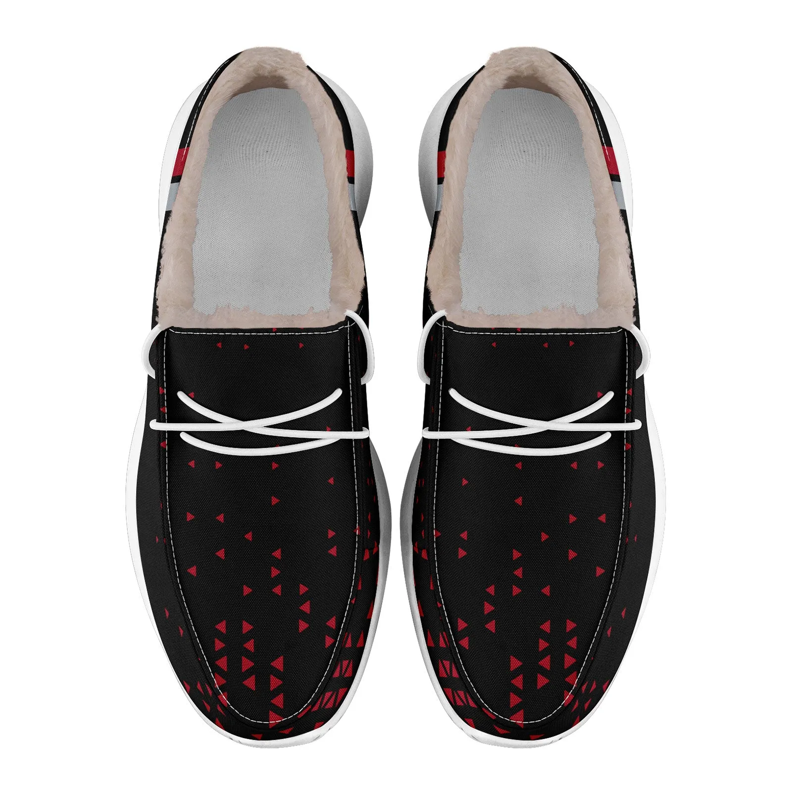 Custom Black Red Atlanta Shoes Personalized Sneaker FN042-D020279-3