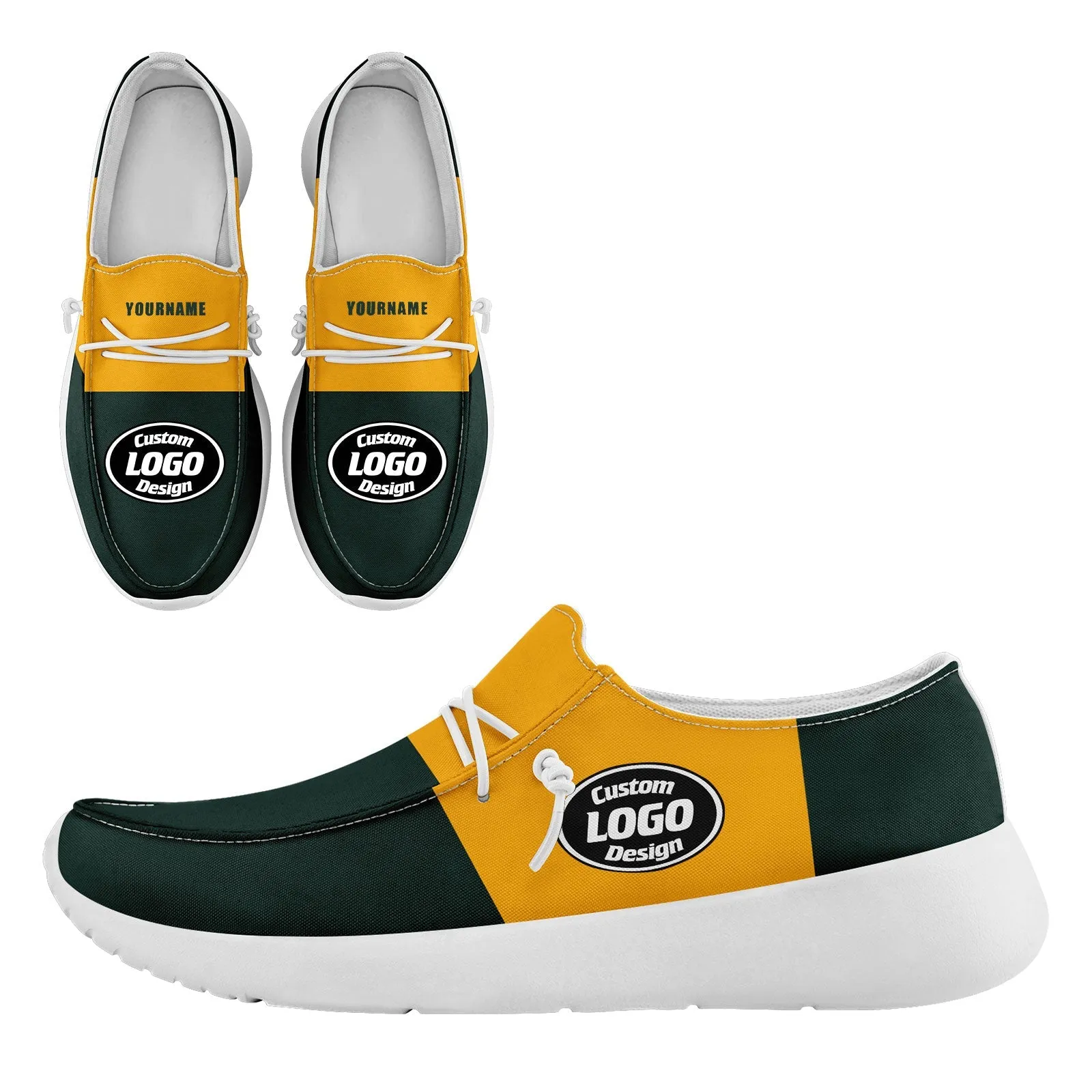 Custom Green Bay Green Yellow Shoes Personalized Sneaker FN018-D020278-13 Custom Online