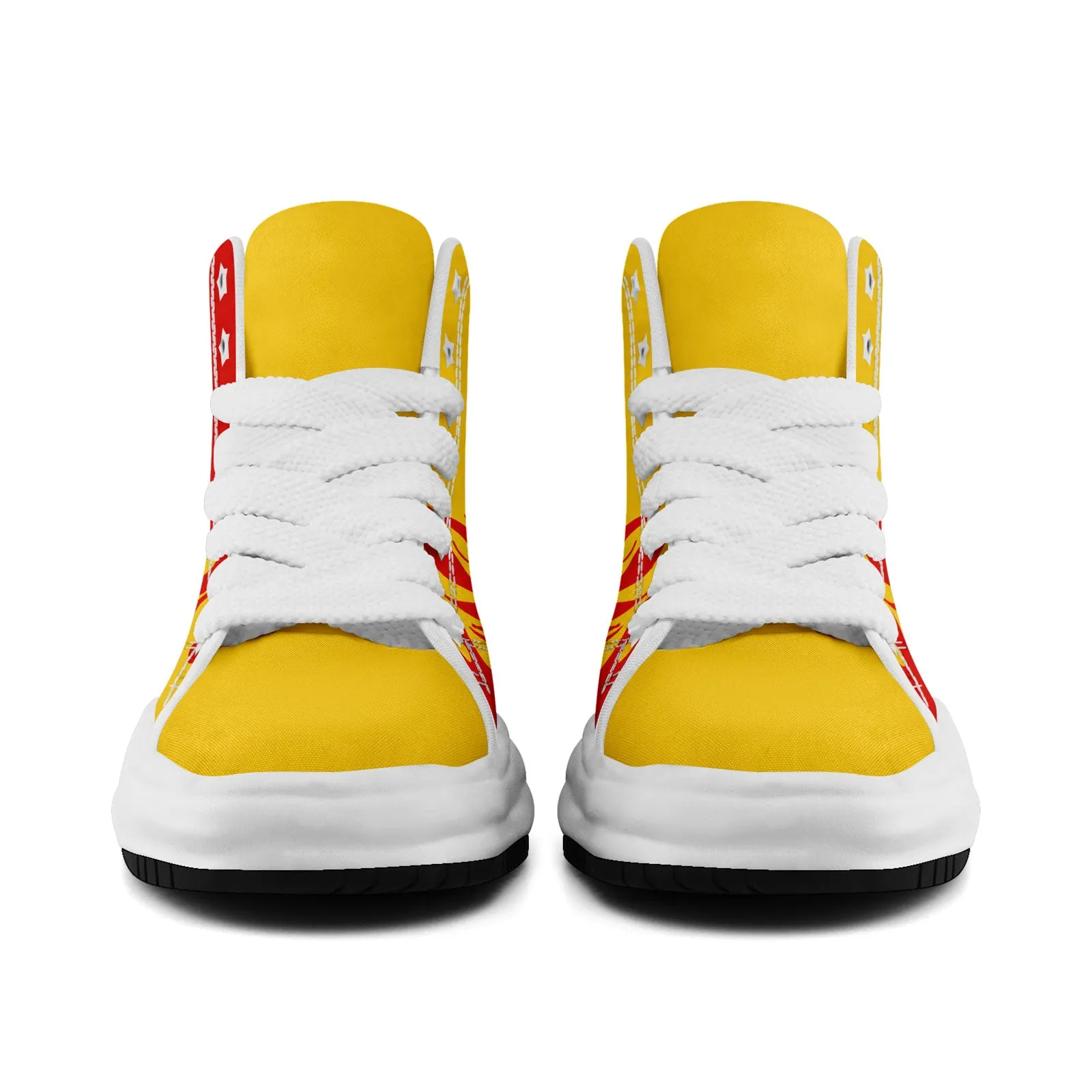 Custom Yellow Red Kansas City Firesoul Shoes Personalized Sneaker FN039-D020272-18