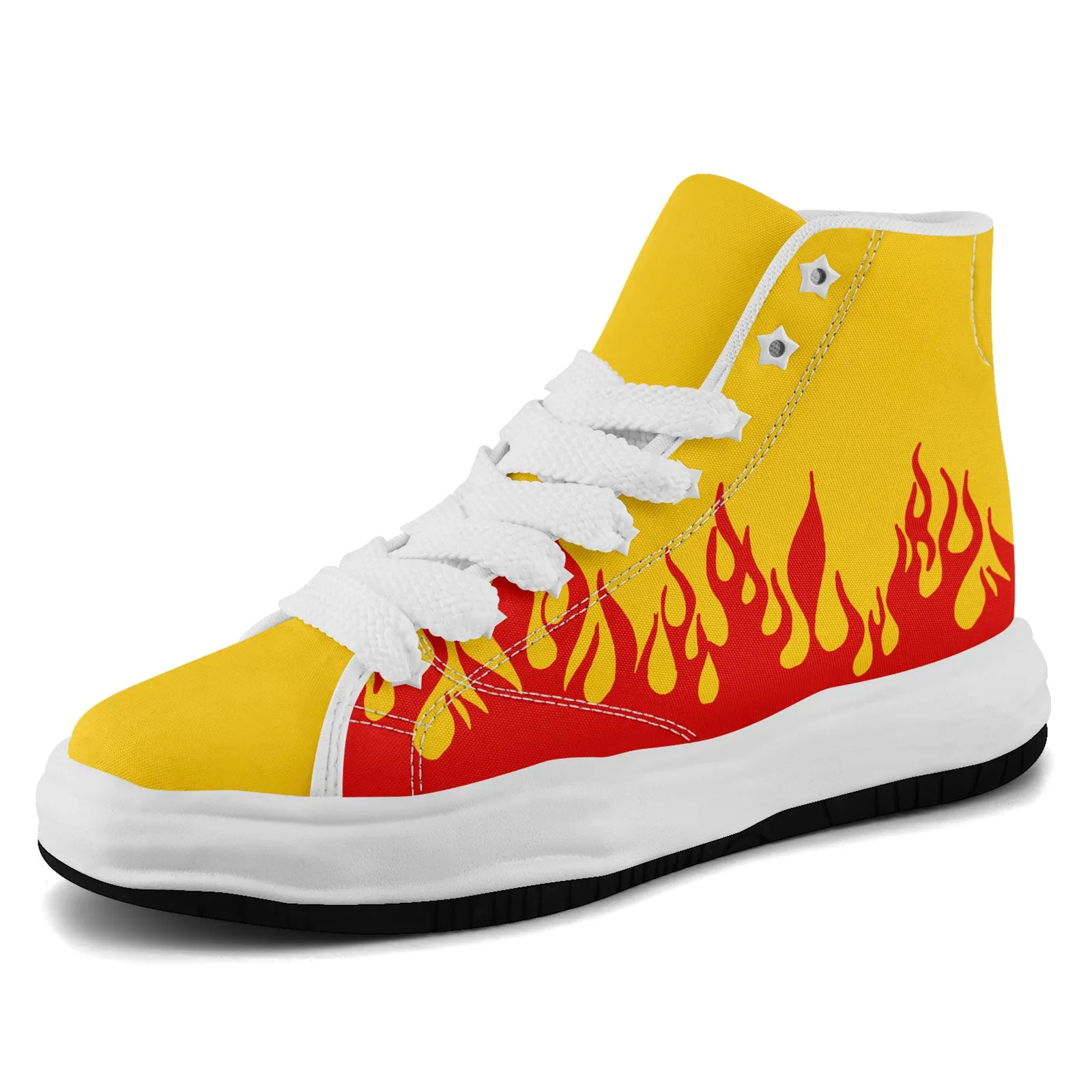 Custom Yellow Red Kansas City Firesoul Shoes Personalized Sneaker FN039-D020272-18