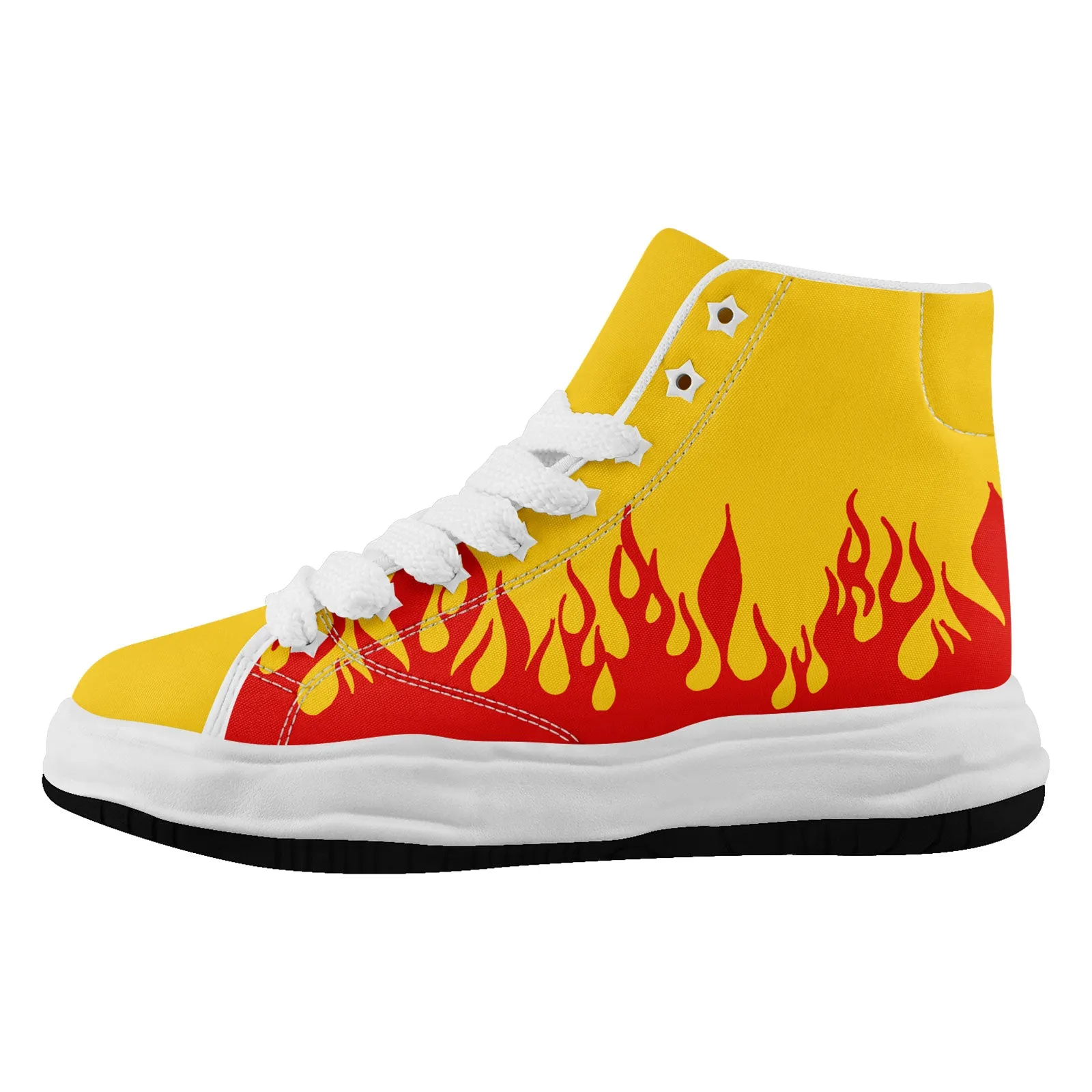 Custom Yellow Red Kansas City Firesoul Shoes Personalized Sneaker FN039-D020272-18