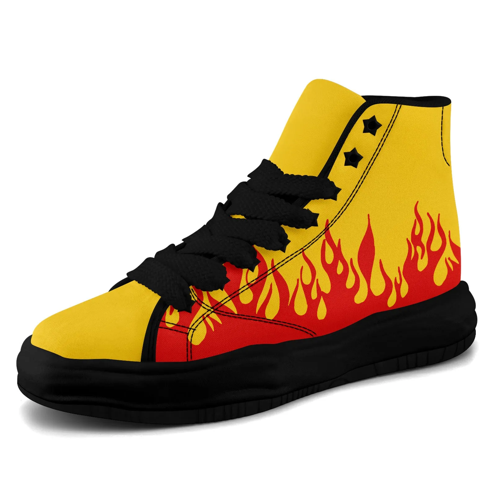 Custom Yellow Red Kansas City Firesoul Shoes Personalized Sneaker FN039-D020272-18