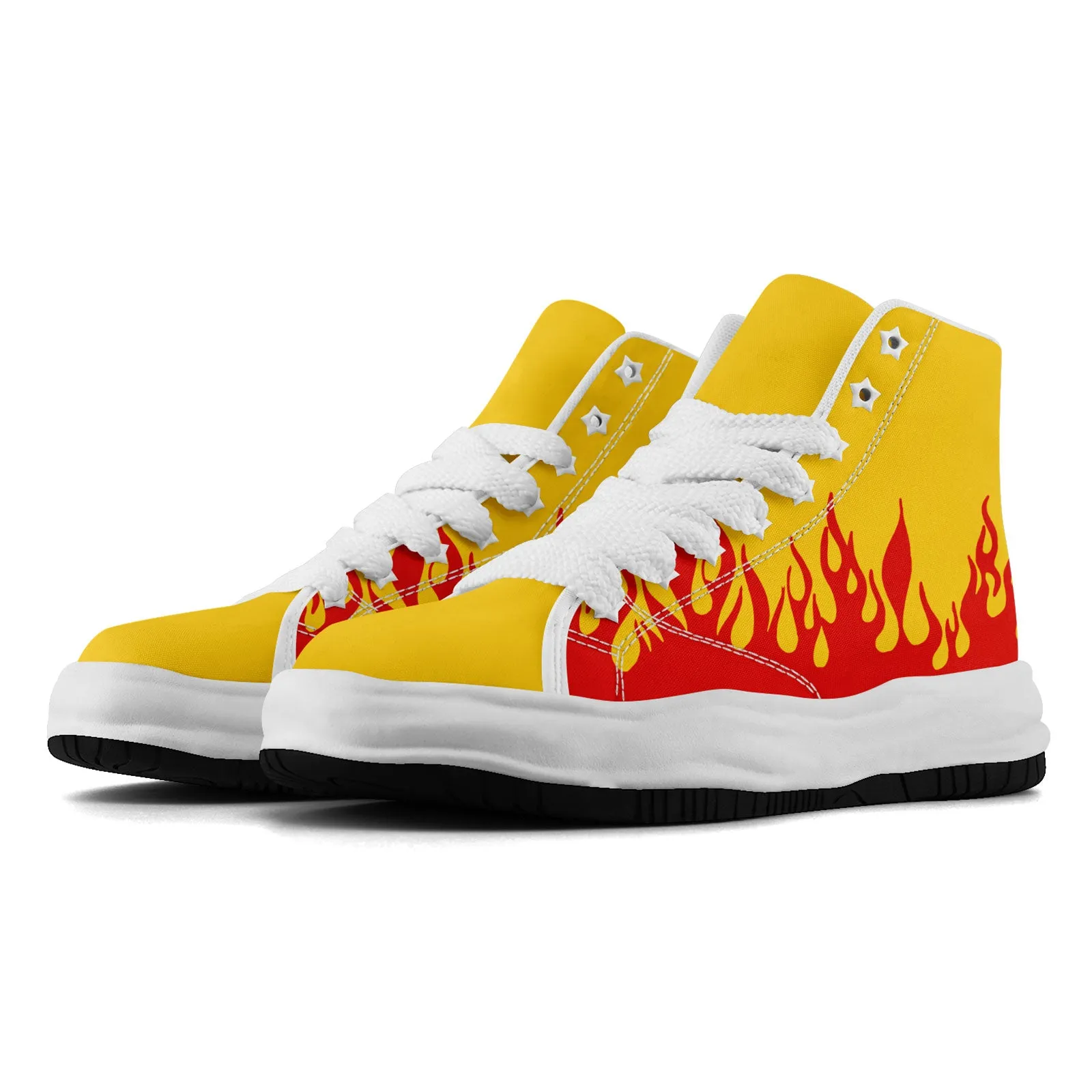 Custom Yellow Red Kansas City Firesoul Shoes Personalized Sneaker FN039-D020272-18