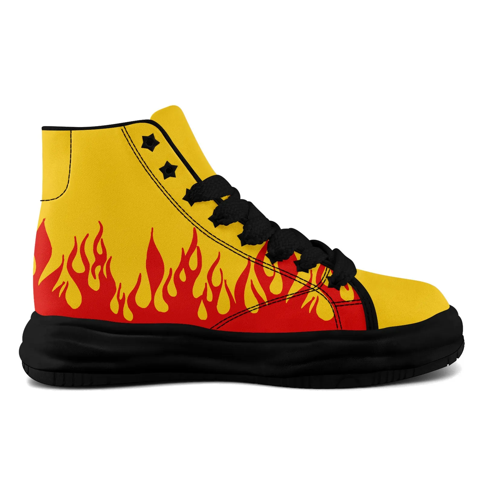 Custom Yellow Red Kansas City Firesoul Shoes Personalized Sneaker FN039-D020272-18