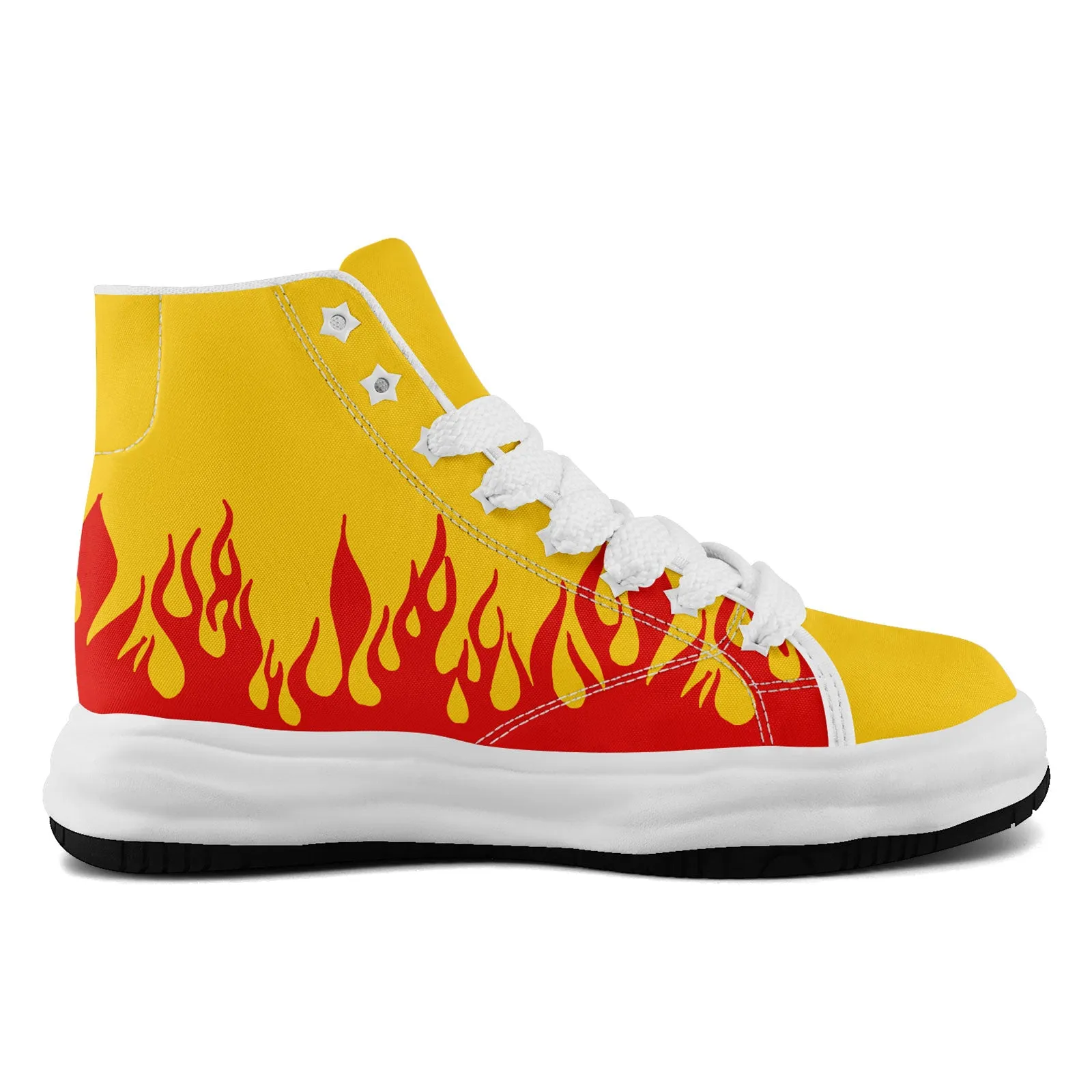 Custom Yellow Red Kansas City Firesoul Shoes Personalized Sneaker FN039-D020272-18