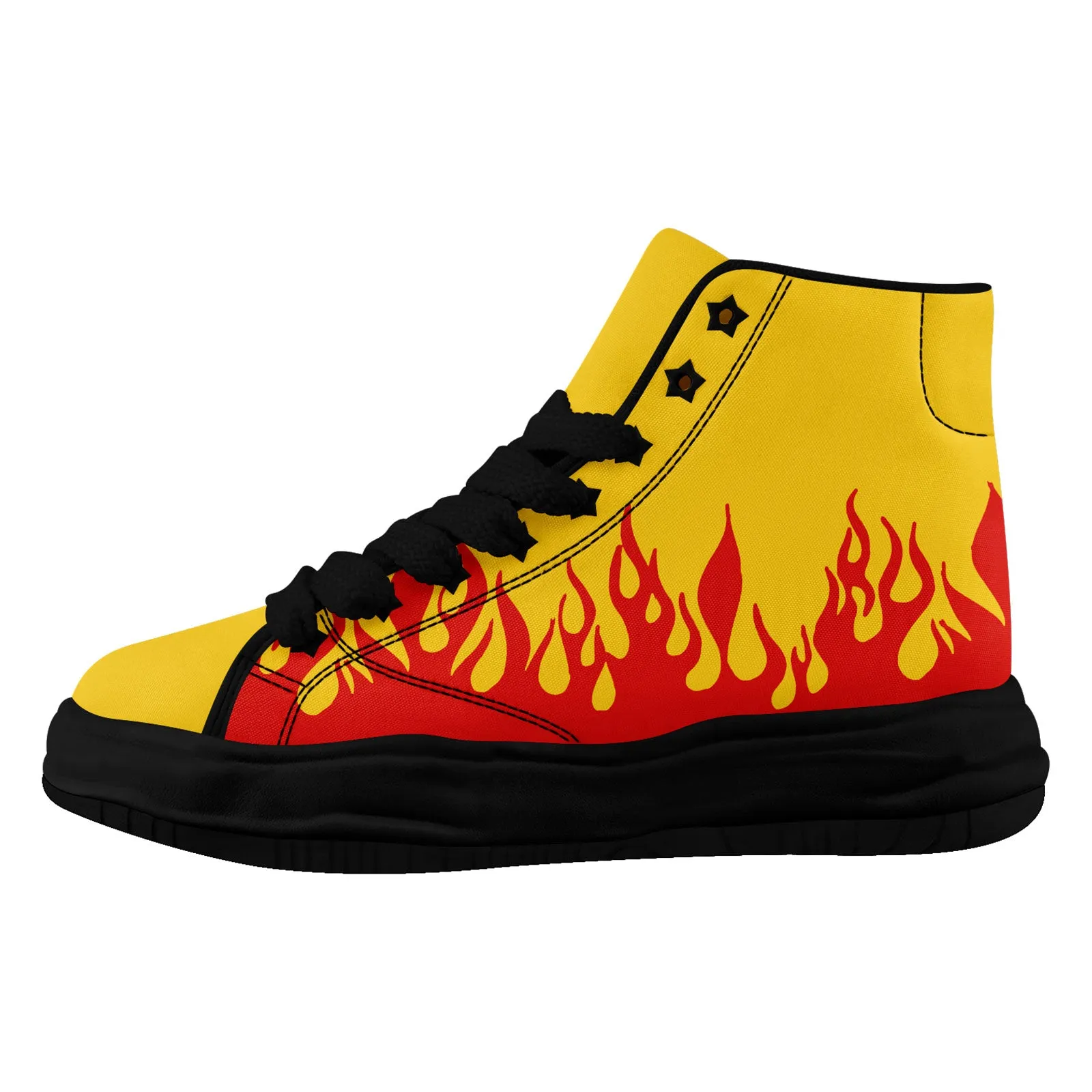 Custom Yellow Red Kansas City Firesoul Shoes Personalized Sneaker FN039-D020272-18