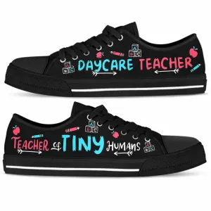 Daycare Teacher Teacher Of Tiny Humans Low Top Shoes, Teacher Shoes, Low Top Sneakers