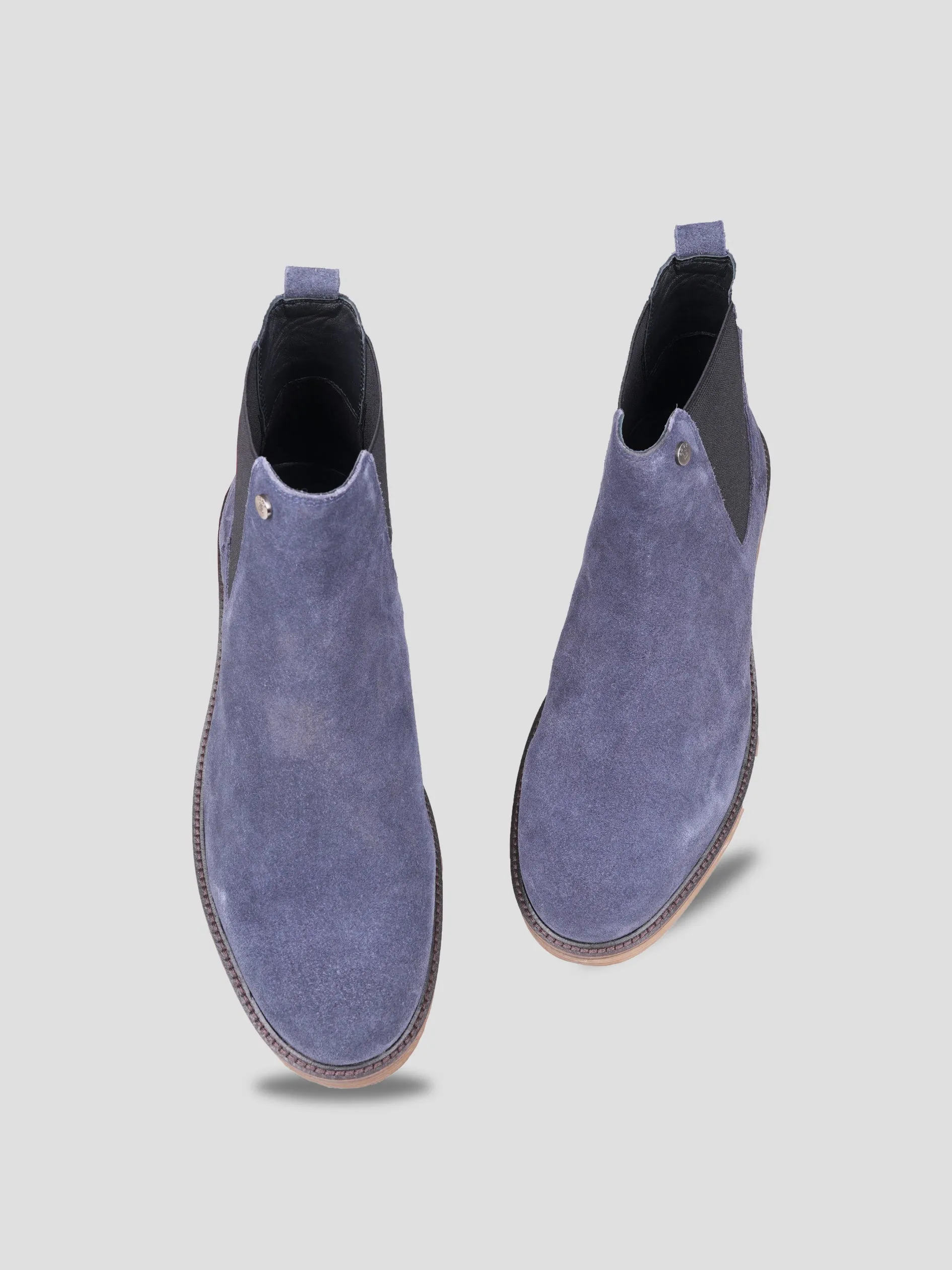 Ezok Leather Slip On Boots For Men