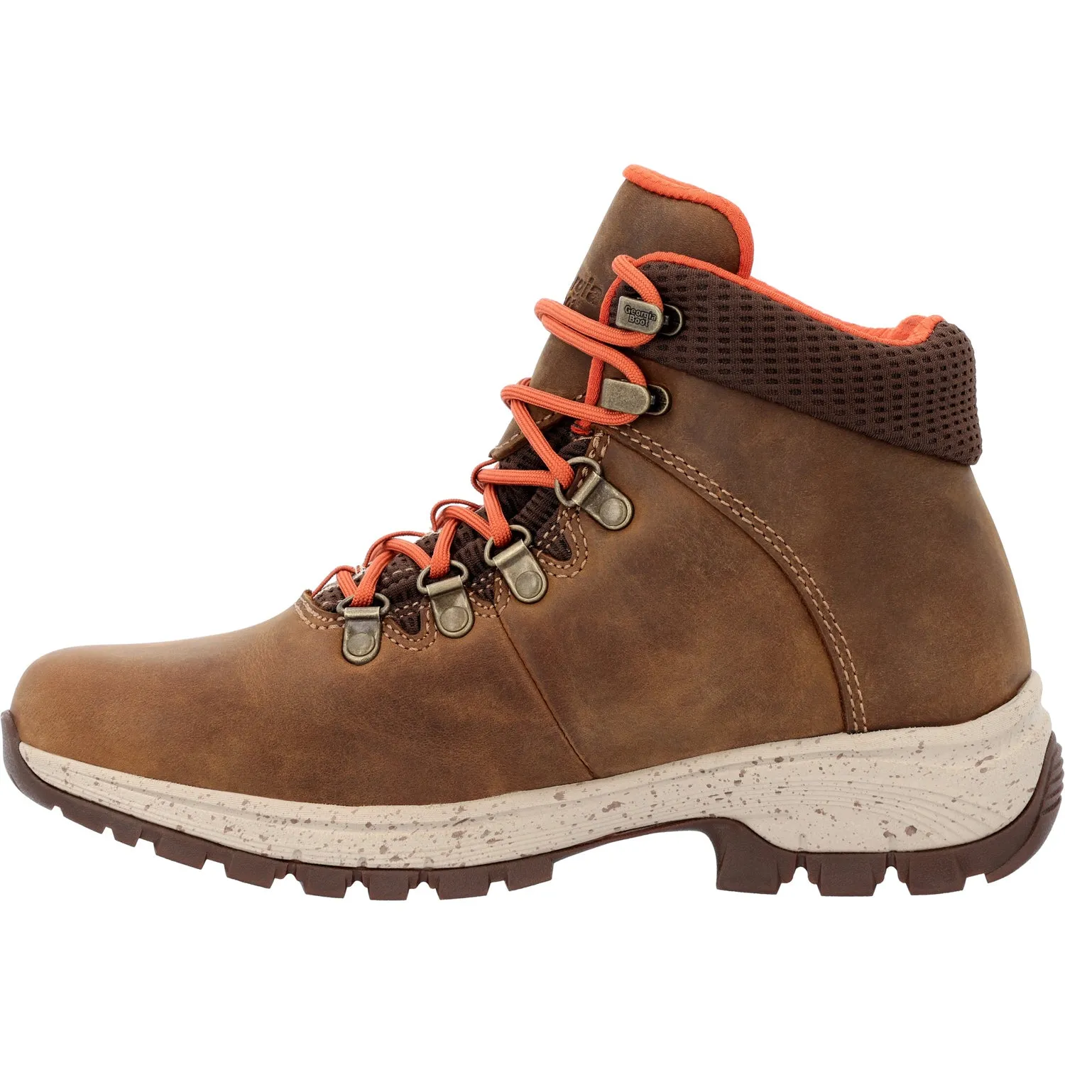 Georgia Mens Eagle Trail WP Hiker Brown Leather Work Boots