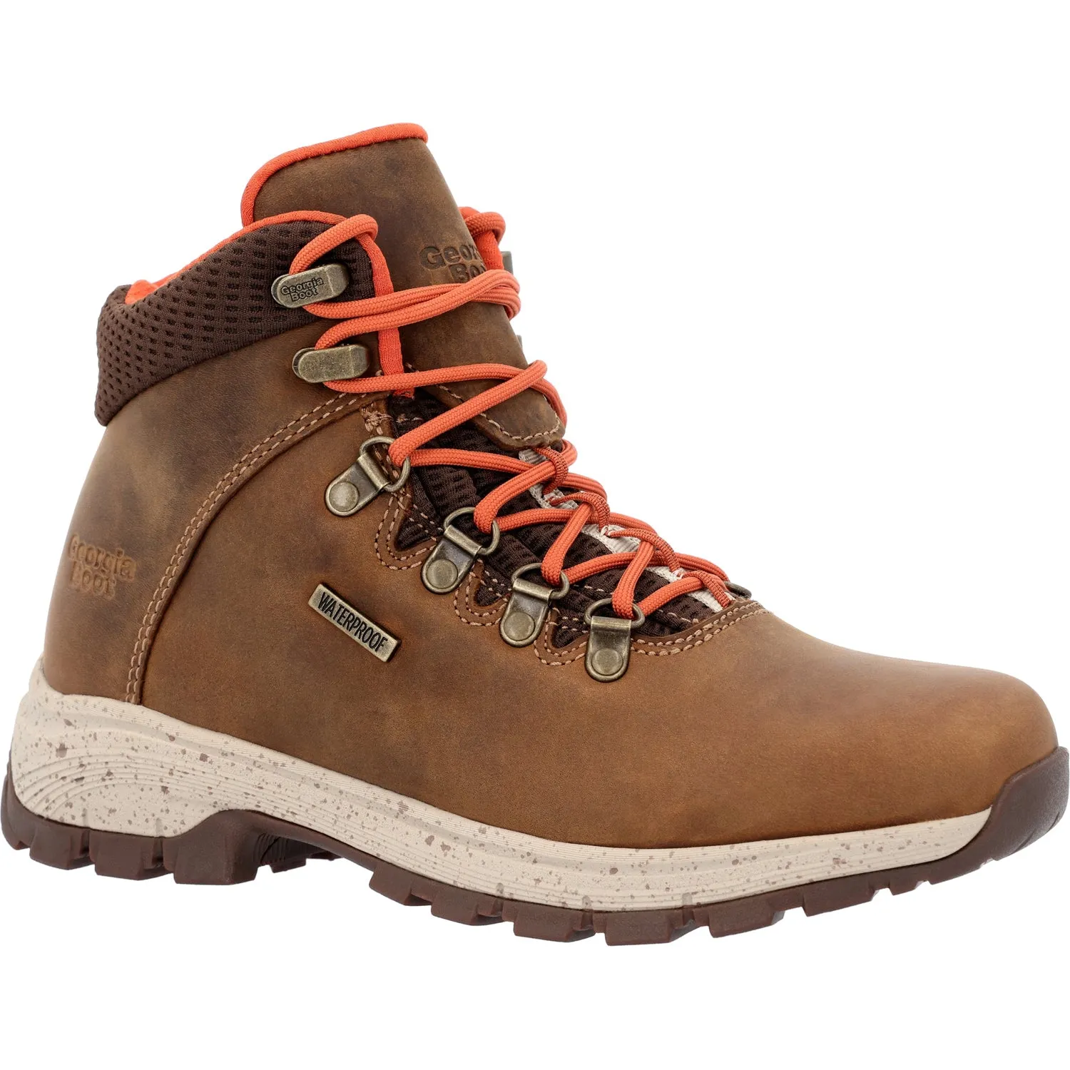 Georgia Mens Eagle Trail WP Hiker Brown Leather Work Boots