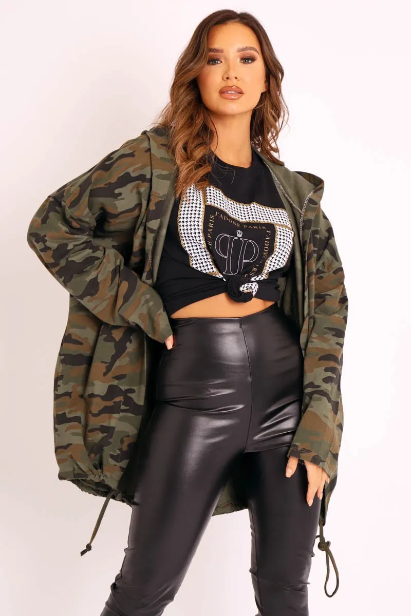 Green Camo Sequin Wing Design Jacket - Siona