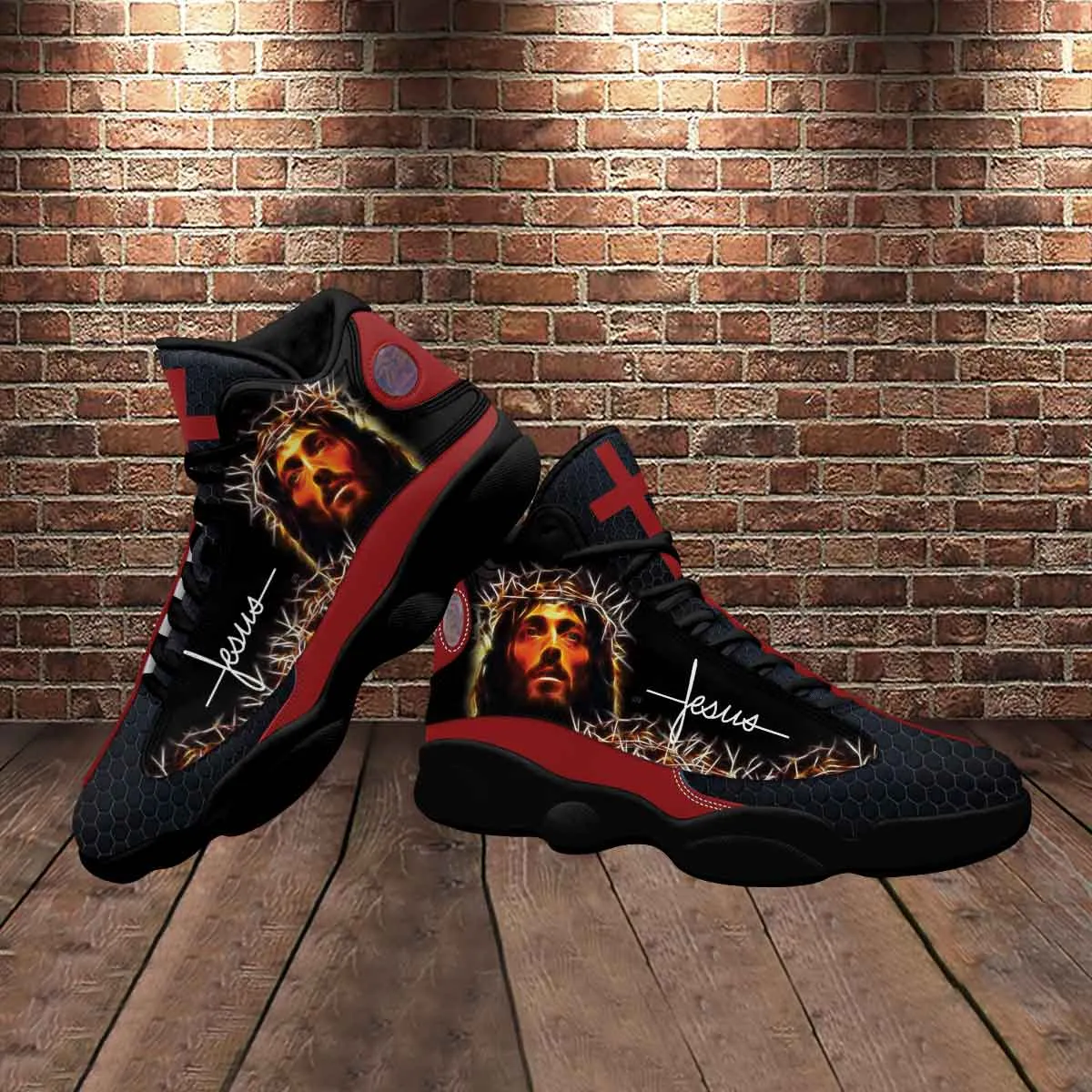 Jesus Walk By Faith For Men Women - Christian Shoes - Jesus Shoes - Unisex Basketball Shoes