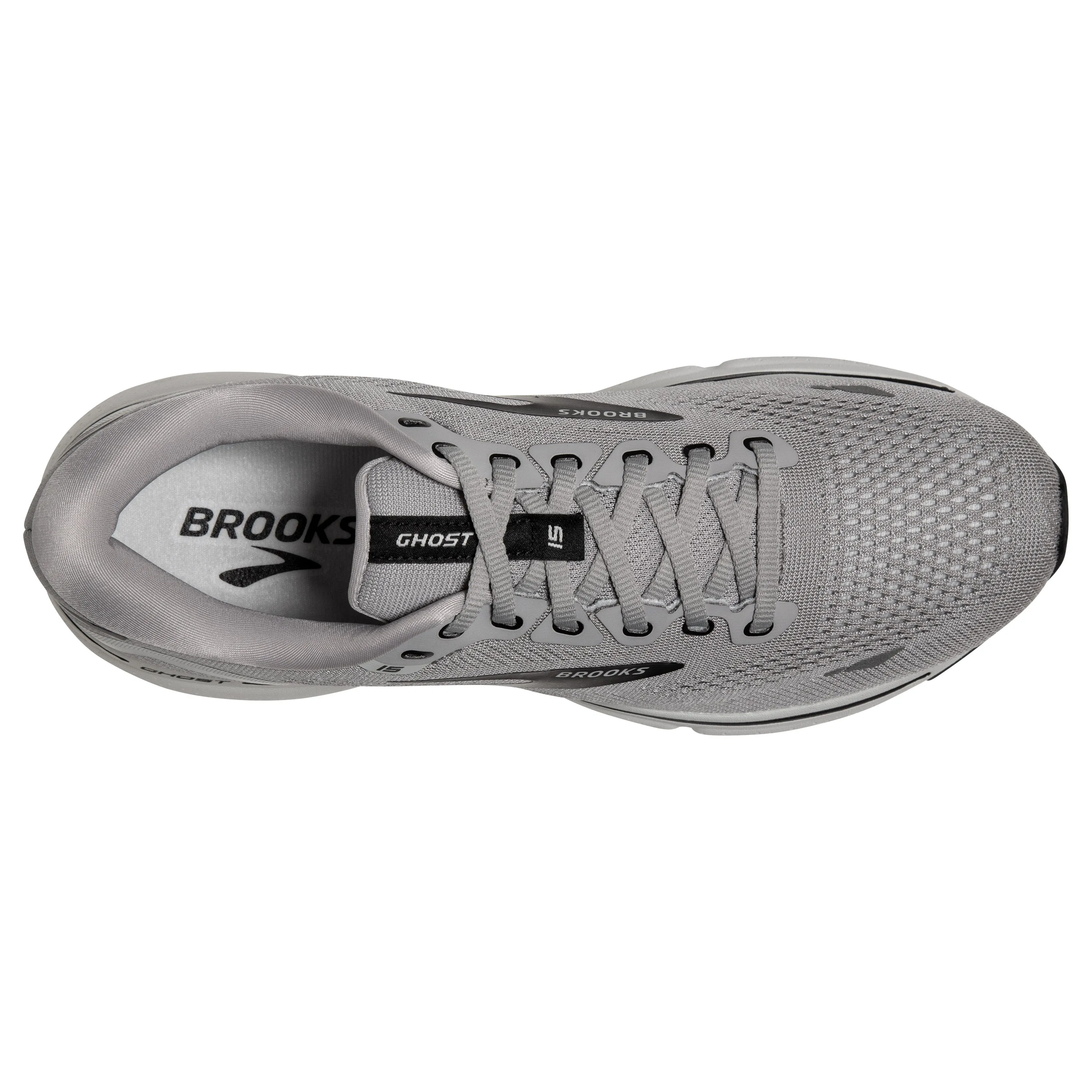 Men's Brooks Ghost 15 1103932E098 Color: Alloy/Oyster/Black (WIDE WIDTH)