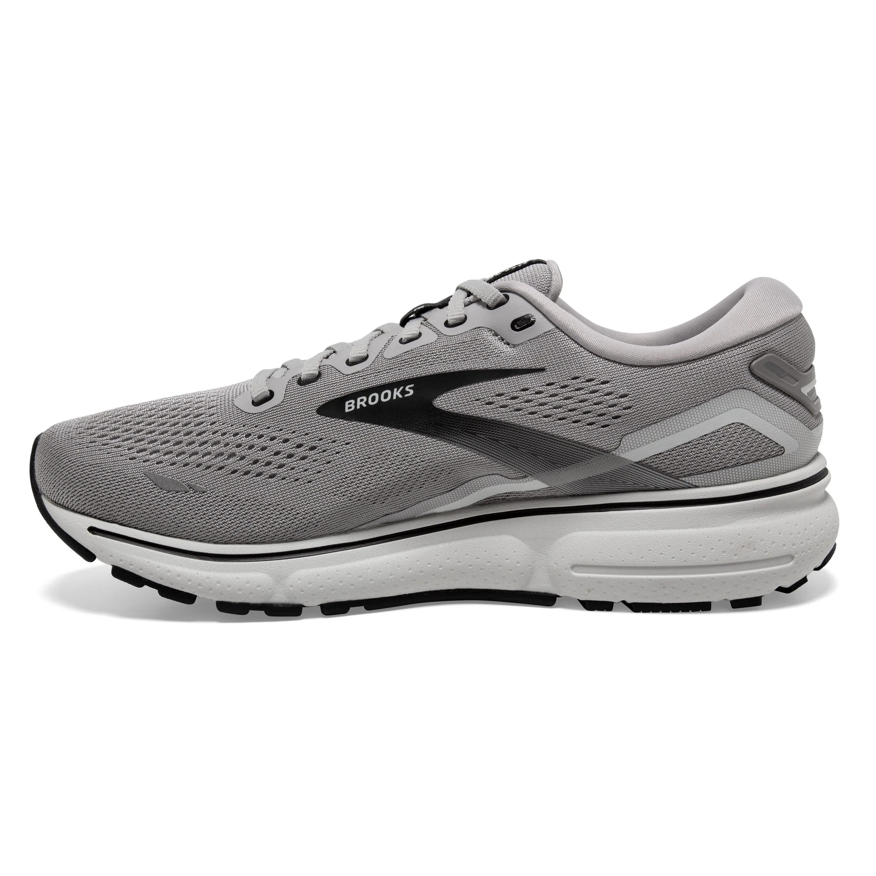 Men's Brooks Ghost 15 1103932E098 Color: Alloy/Oyster/Black (WIDE WIDTH)