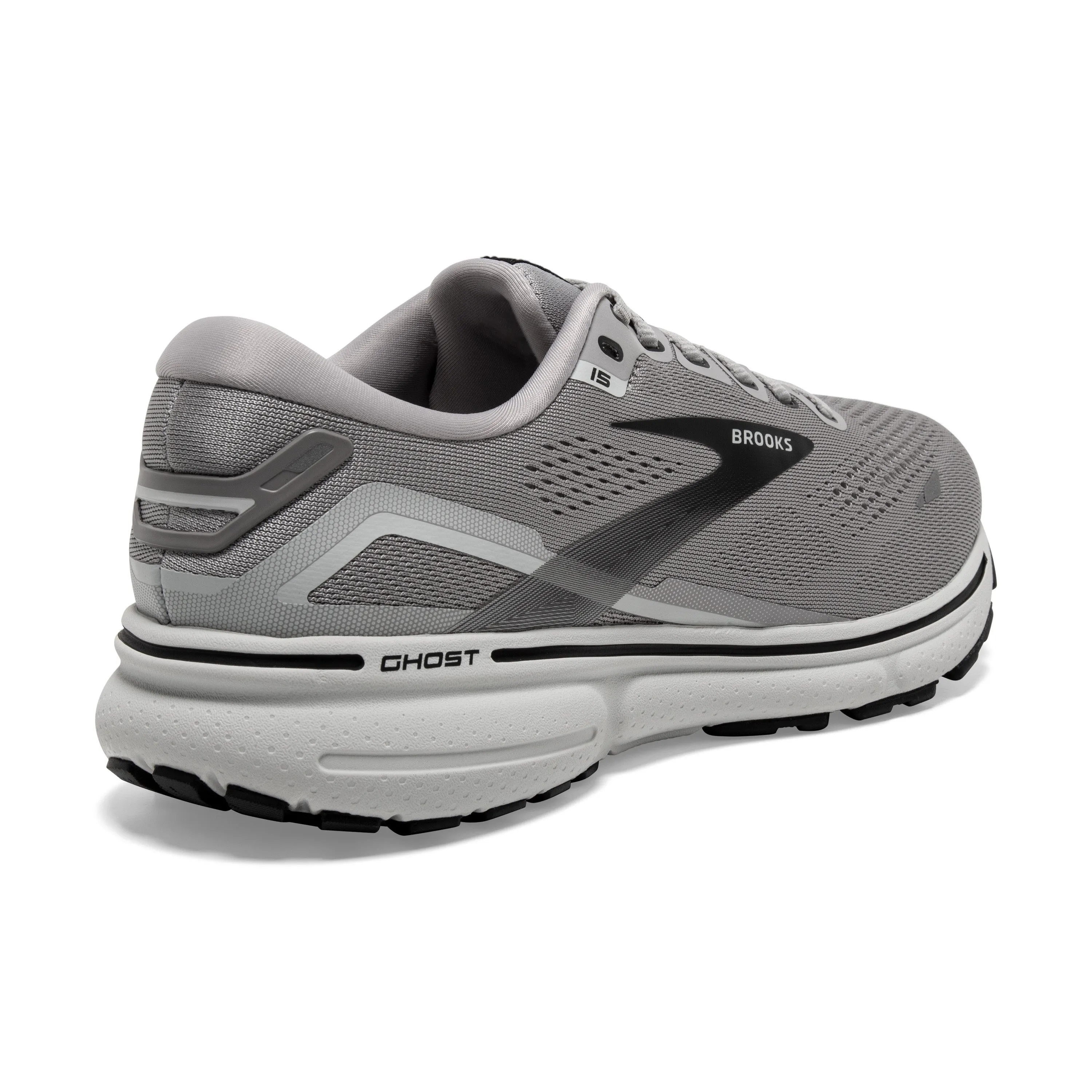 Men's Brooks Ghost 15 1103932E098 Color: Alloy/Oyster/Black (WIDE WIDTH)