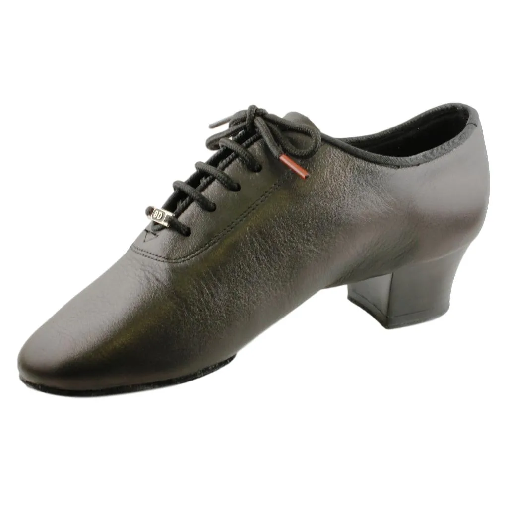 Men's Latin Dance Shoes, Model 401, Black Leather