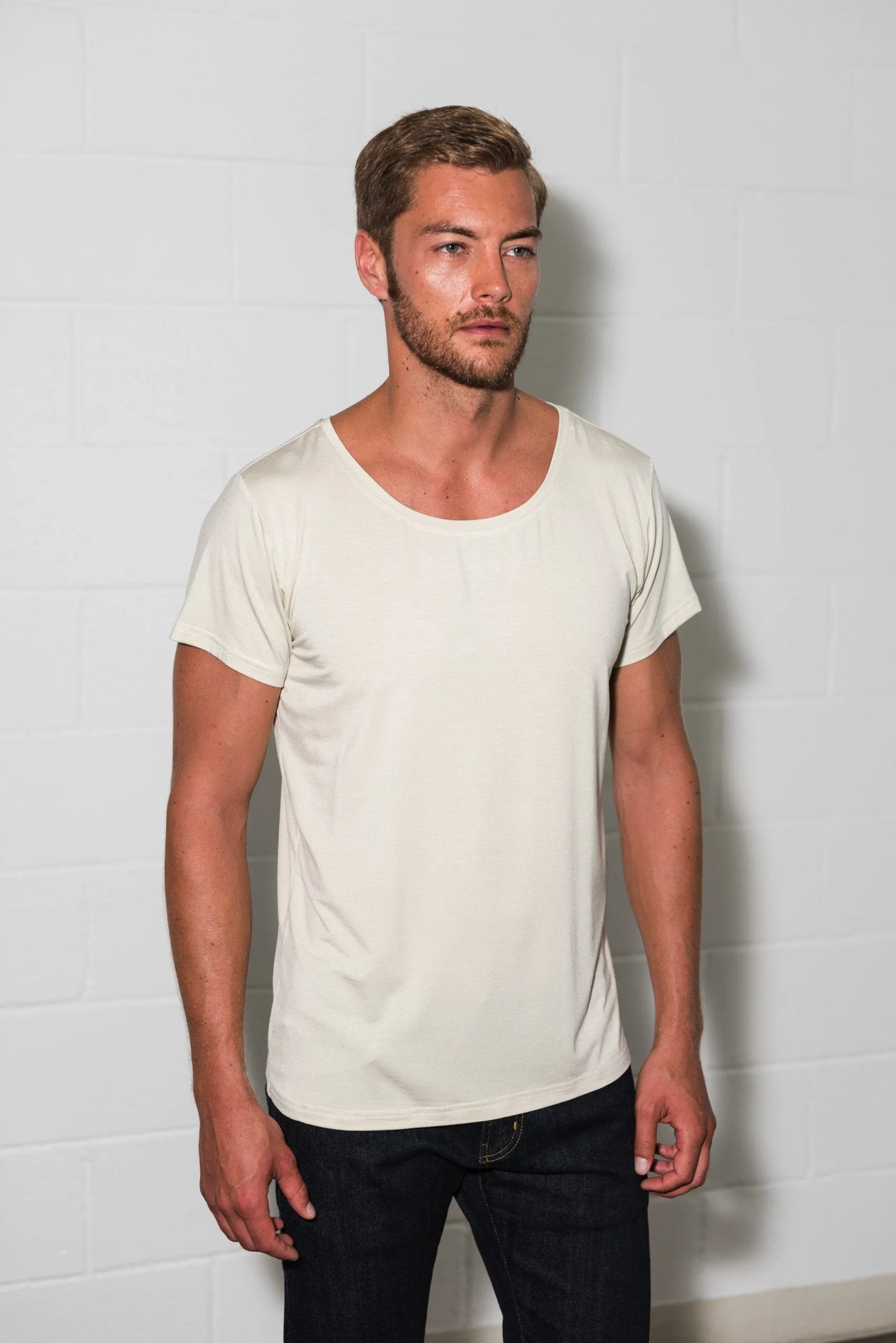 Men's Modal Wide Neck Tee