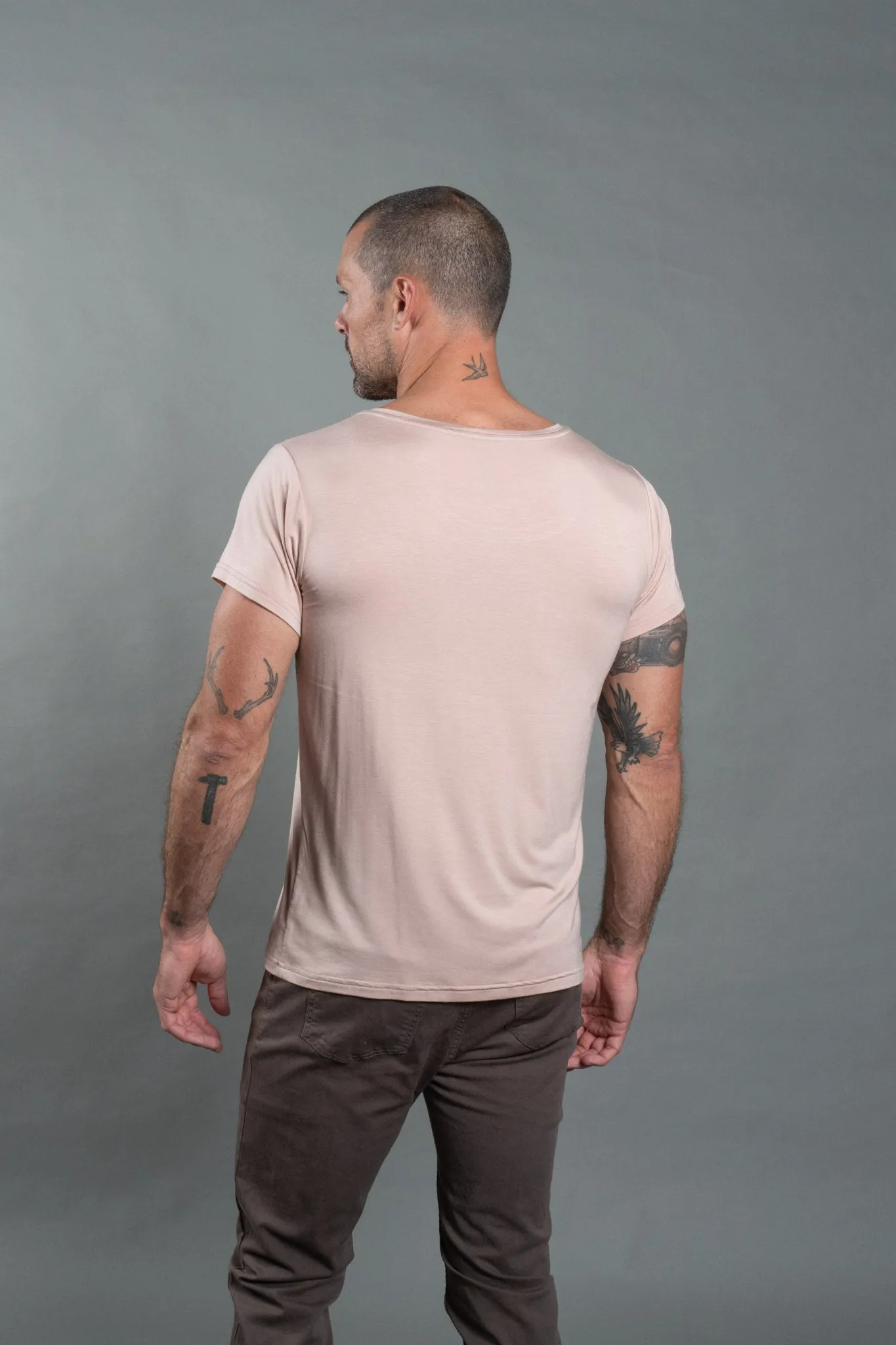 Men's Modal Wide Neck Tee