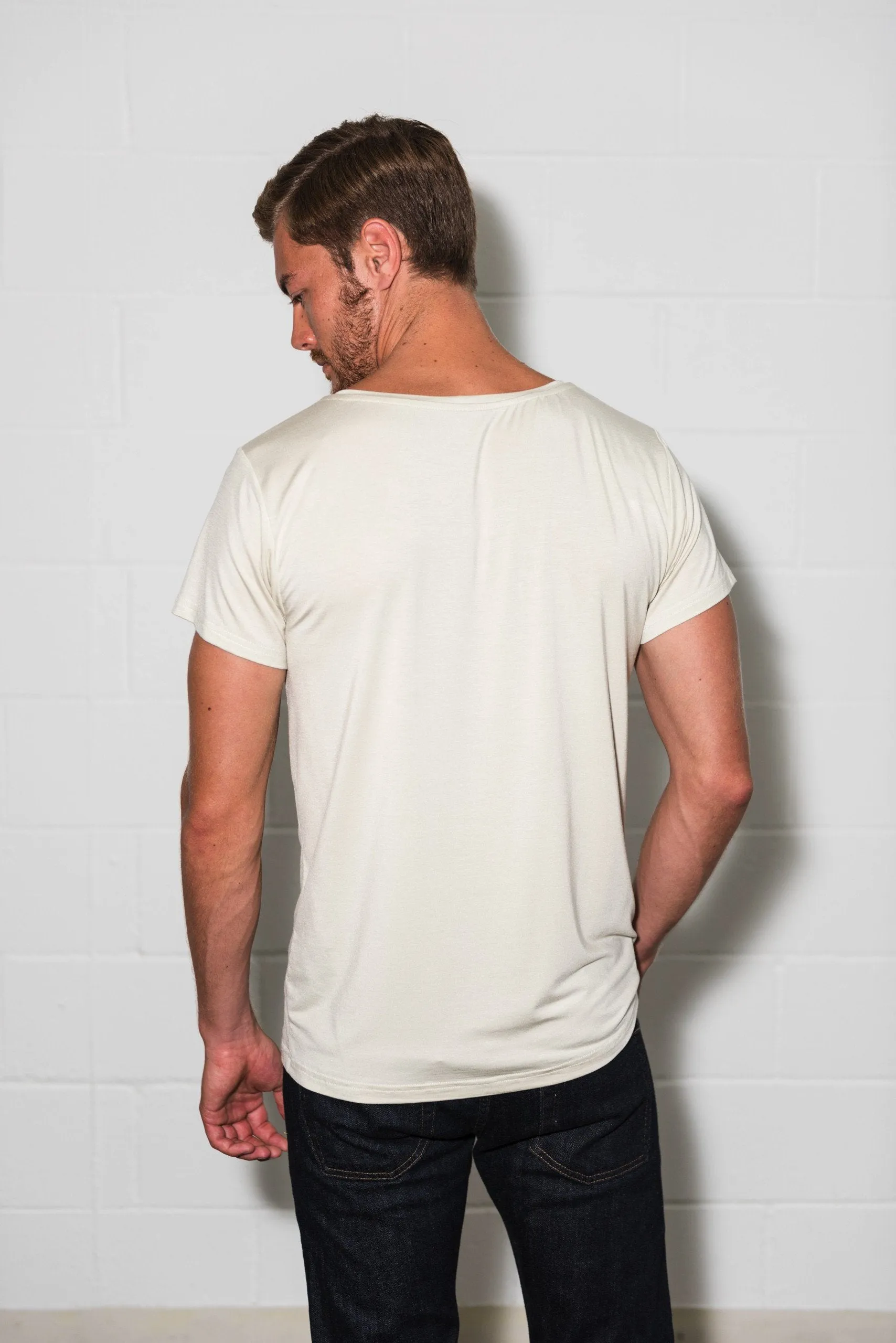 Men's Modal Wide Neck Tee