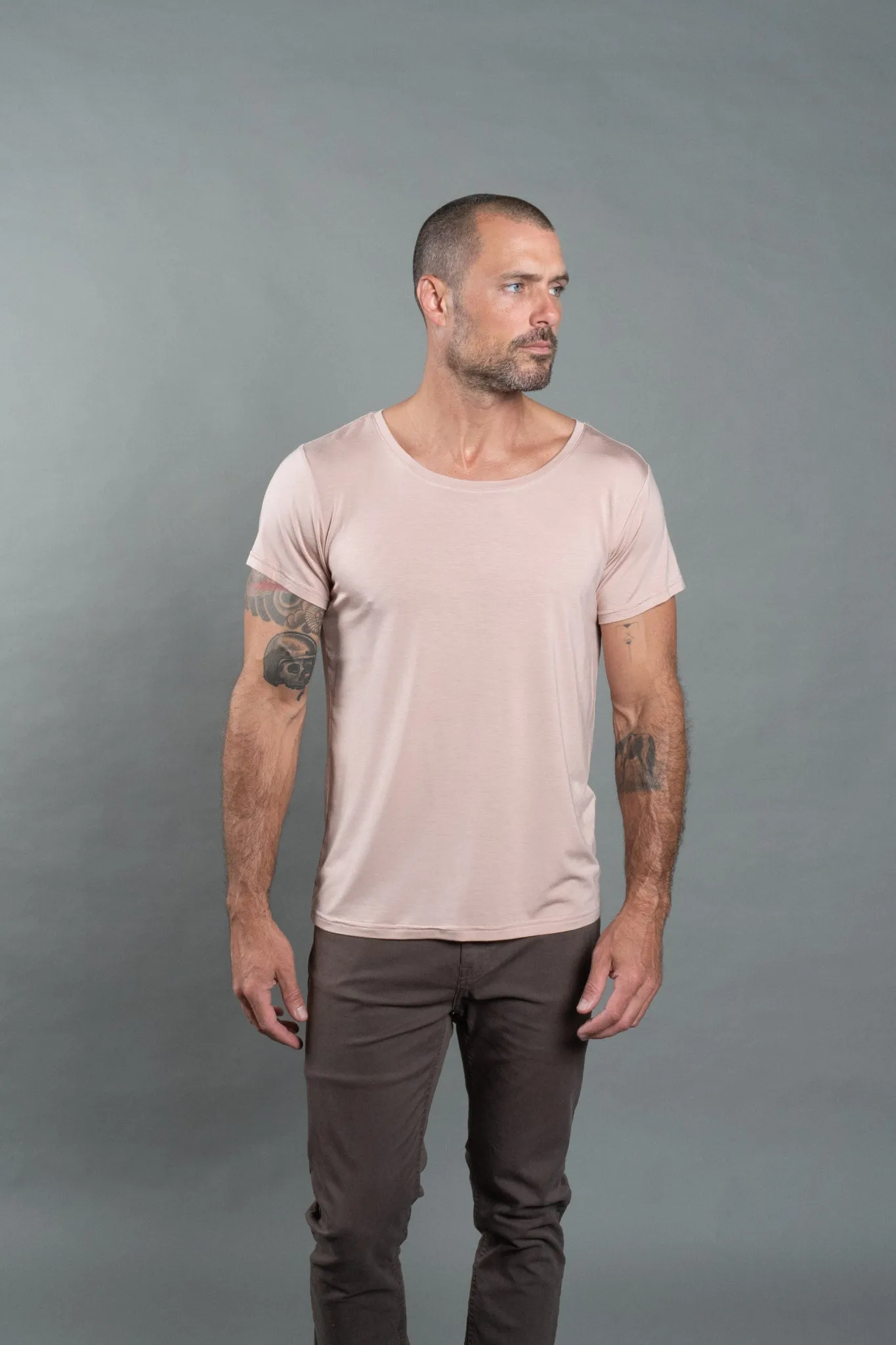 Men's Modal Wide Neck Tee