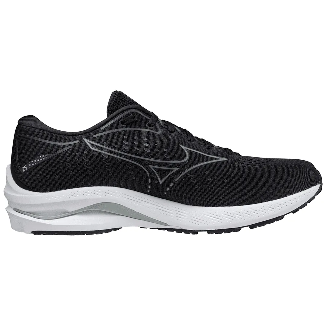 Mizuno Wave Rider 25 Wide Fit (Men's) - Dark Shadow/Black