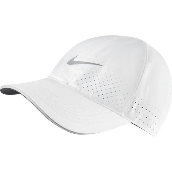 NIKE UNISEX DRI-FIT AEROBILL FEATHERLIGHT PERFORATED DRI-FIT WHITE CAP