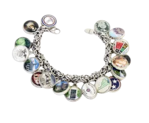 Personalized Memory Vacation Trip Photo Charm Bracelet