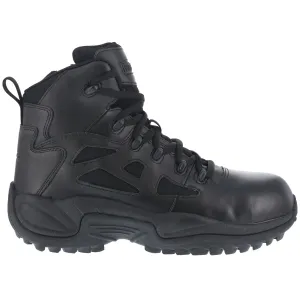 Reebok Womens Black Leather Tactical Boots Rapid Response RB Comp Toe