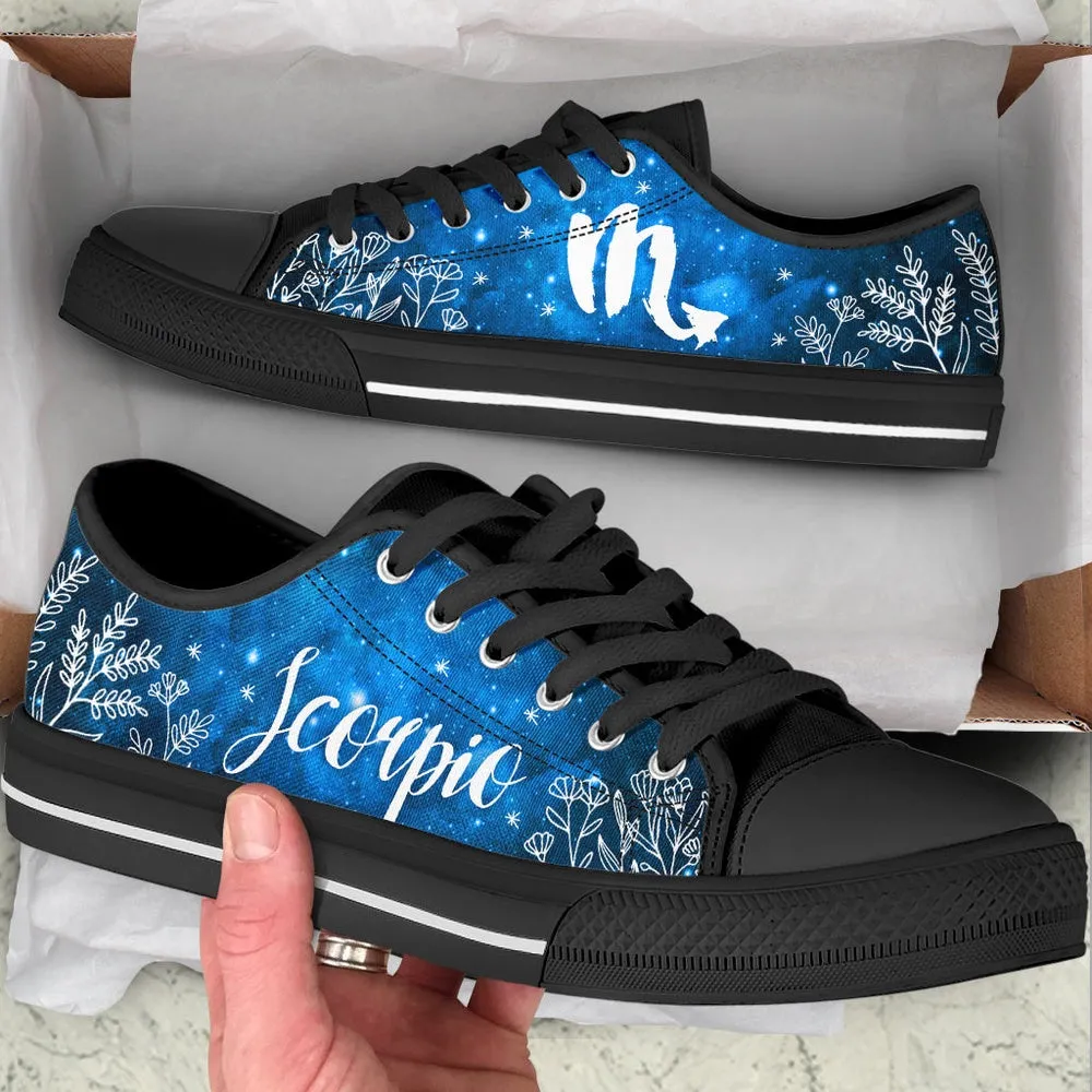 Scorpio Zodiac Foliage Low Top Shoes , Low Top Sneaker, Low Top Canvas Shoes