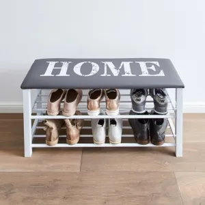 Shoe Rack With Cushion "Home" or "Star"