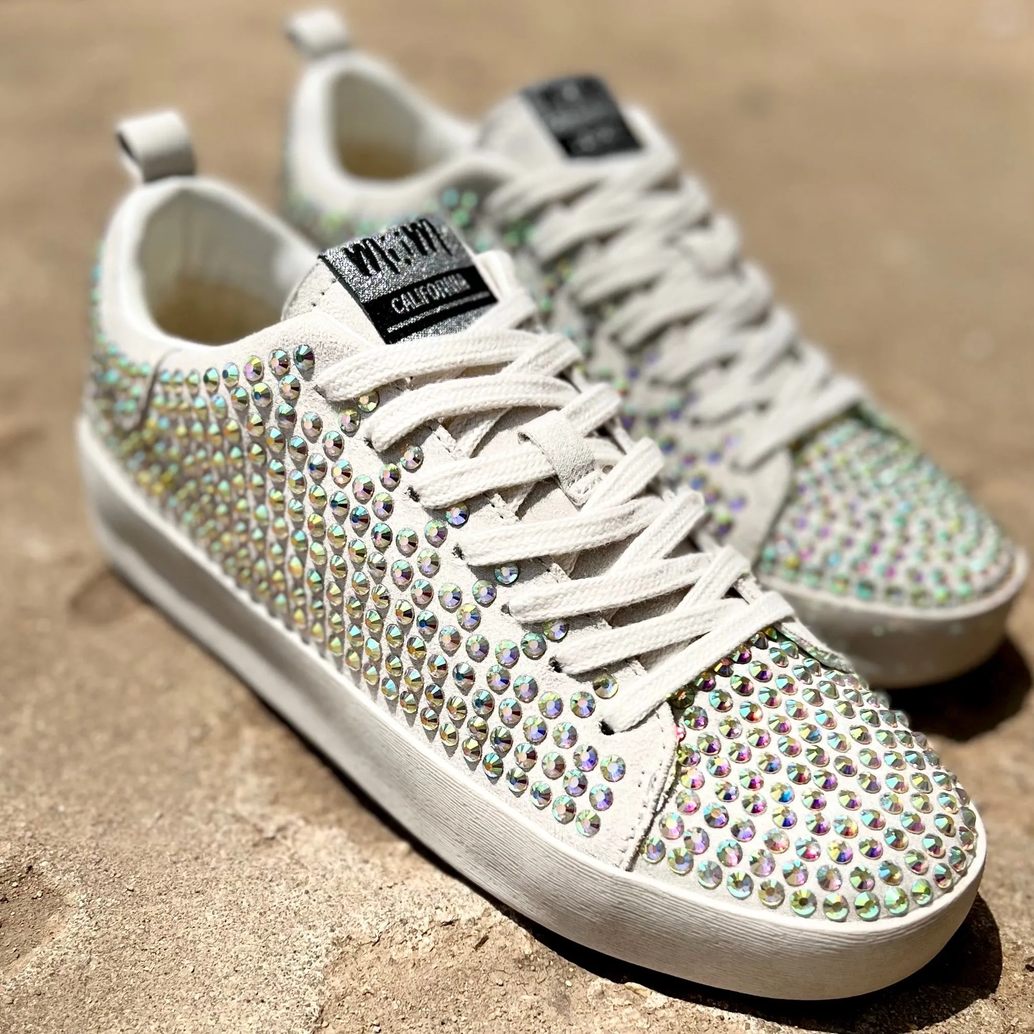 Silver Rhinestone Sparkle Sneakers