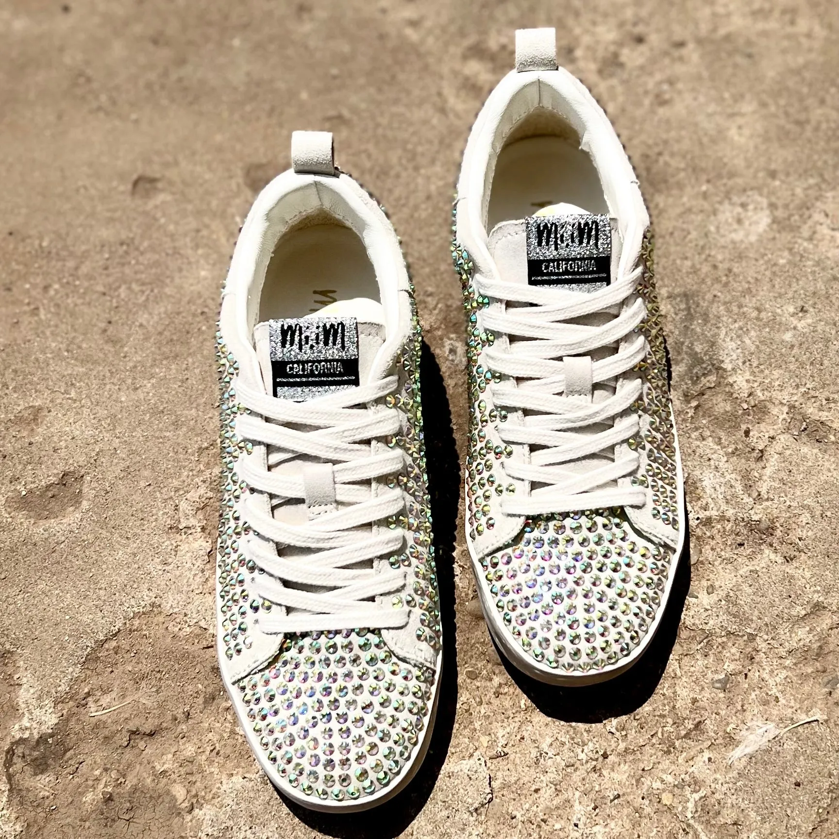 Silver Rhinestone Sparkle Sneakers