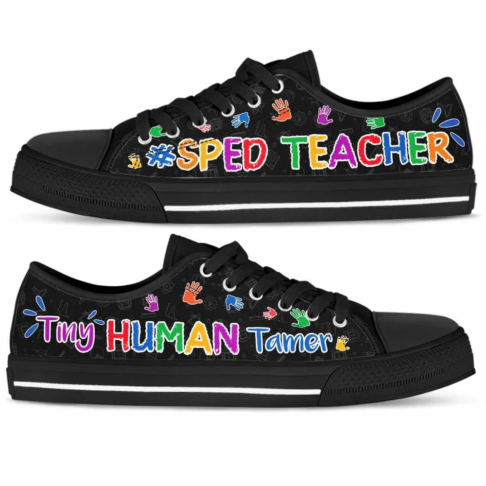 Sped Teacher Tiny Human Tamer Low Top Shoes, Teacher Shoes, Low Top Sneakers