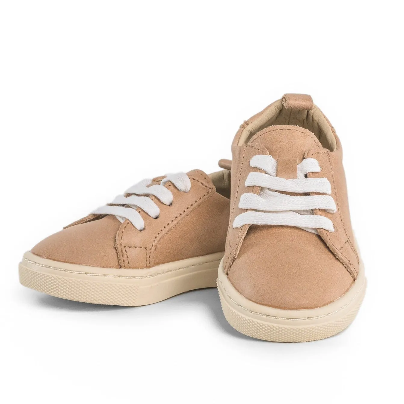 Tan Waxed - Low Top Sneakers