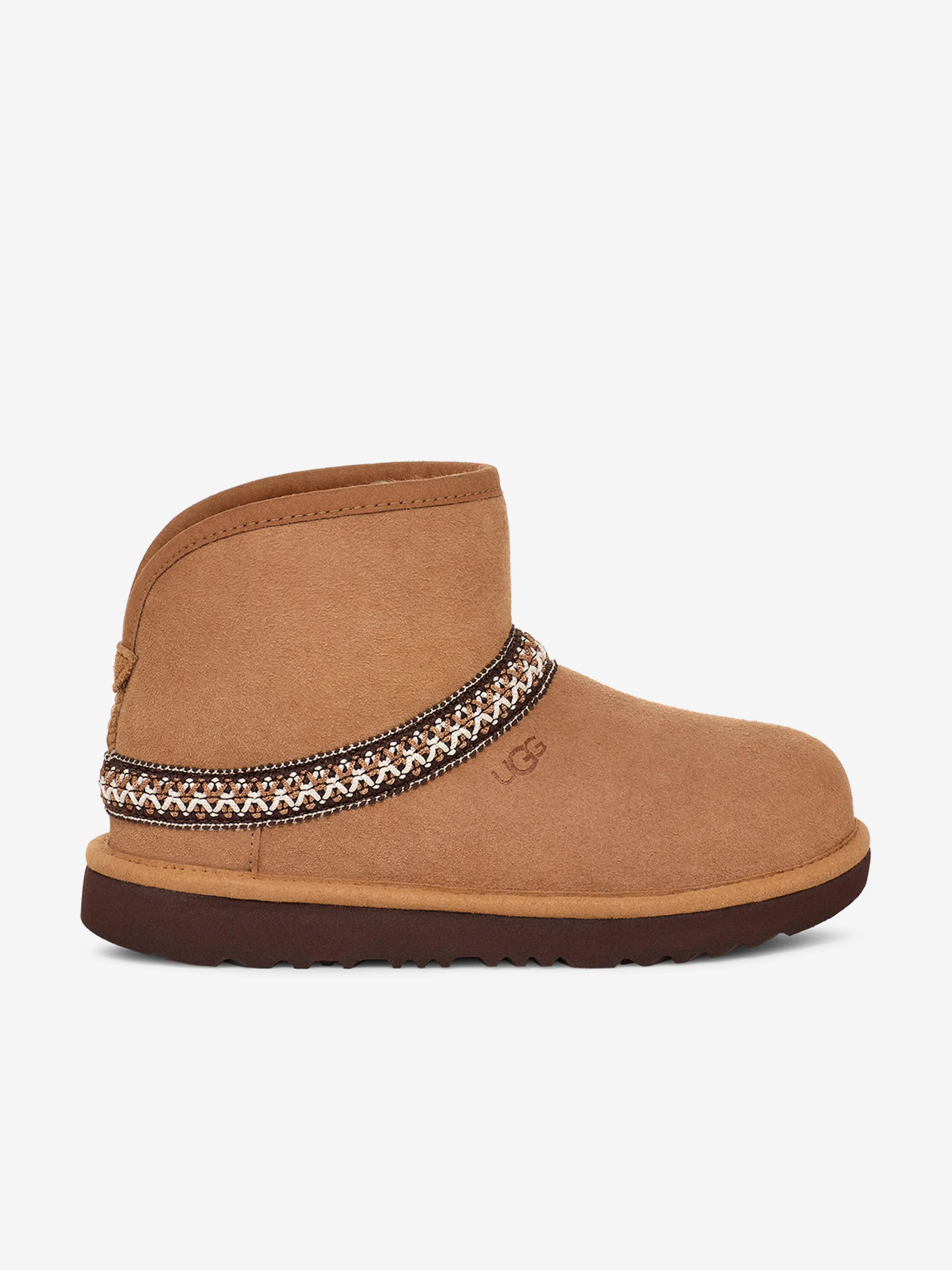 UGG Kids Classic Mini Crescent Boots in Brown