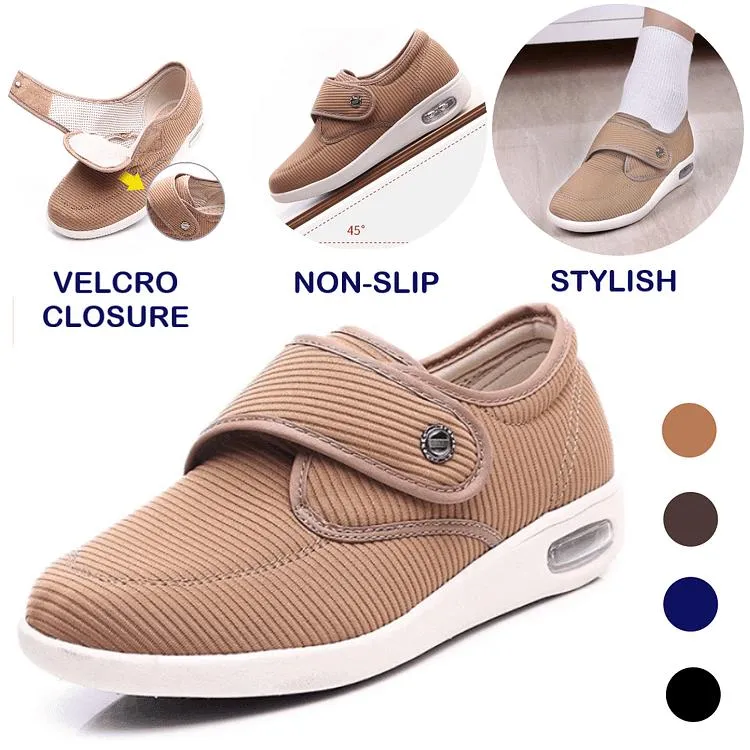 Women Slip On Wide Diabetic Shoes For Swollen Feet Width Orthopedic Shoes