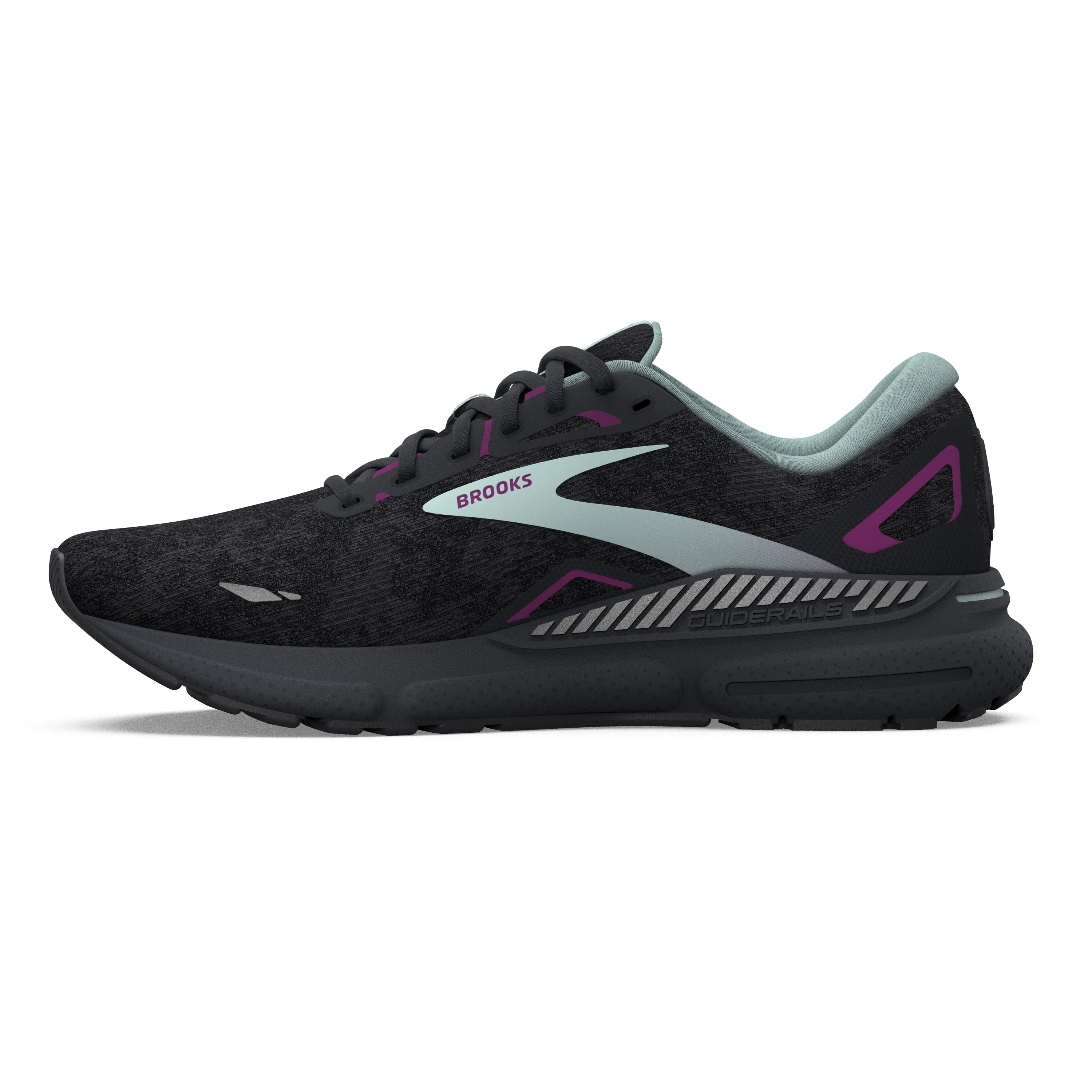 Women's Brooks Adrenaline GTS 23 1203811B072 Color:  Black/Light Blue/Purple