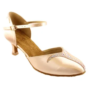 Women's Smooth Dance Shoes, Model 159-B, Heel EH11, Tan 1 (Light Tan)